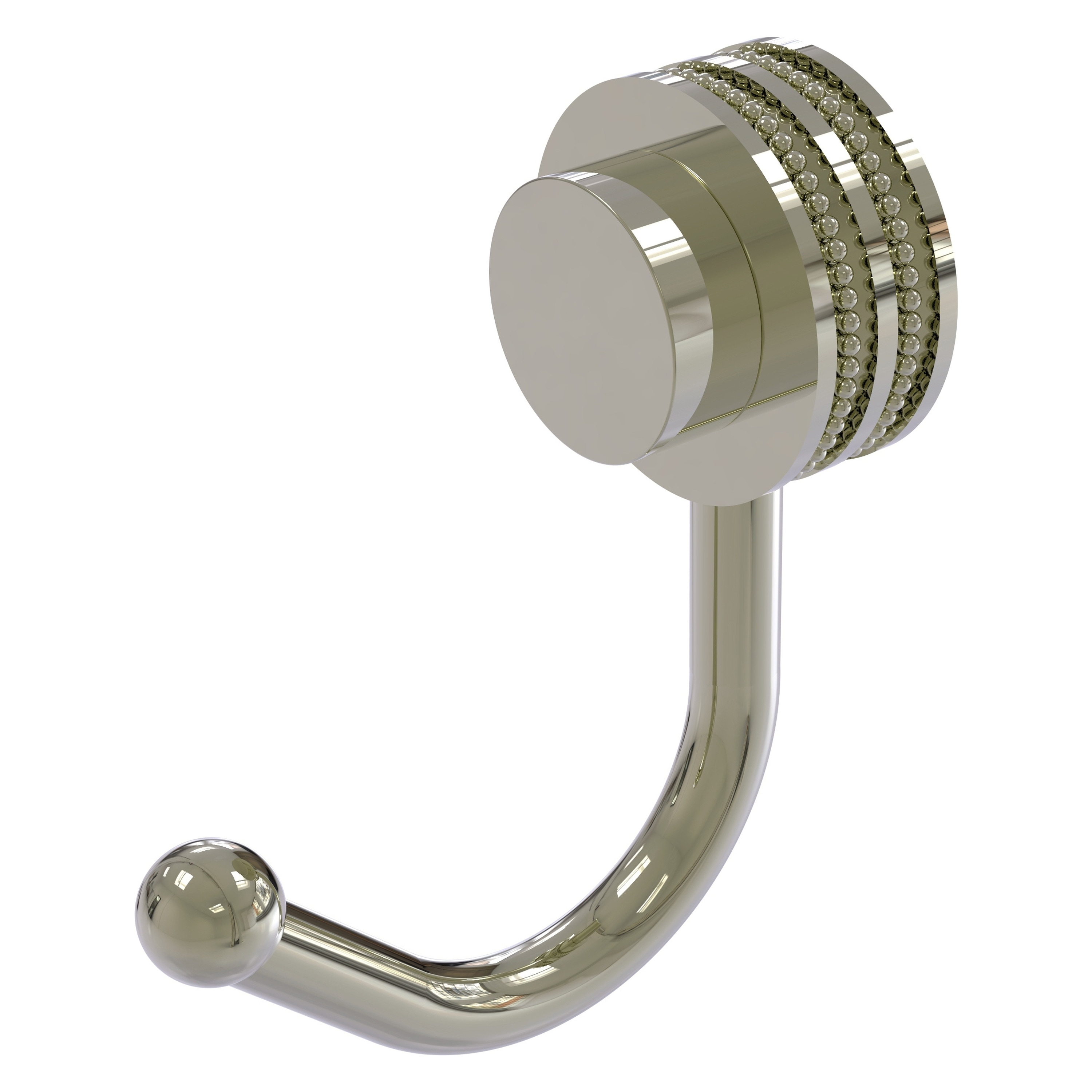 Colgador de Toallas de Pared de Níquel Pulido con Gancho Individual "Venus" de Brass.