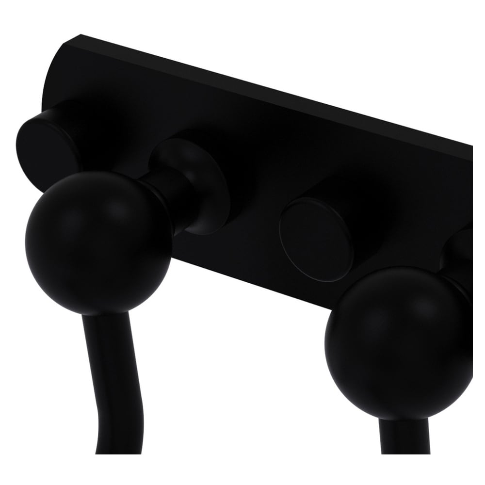Colgador de Toallas de Pared con Triple Gancho en Negro Mate de la Línea Prestige Skyline de Allied Brass