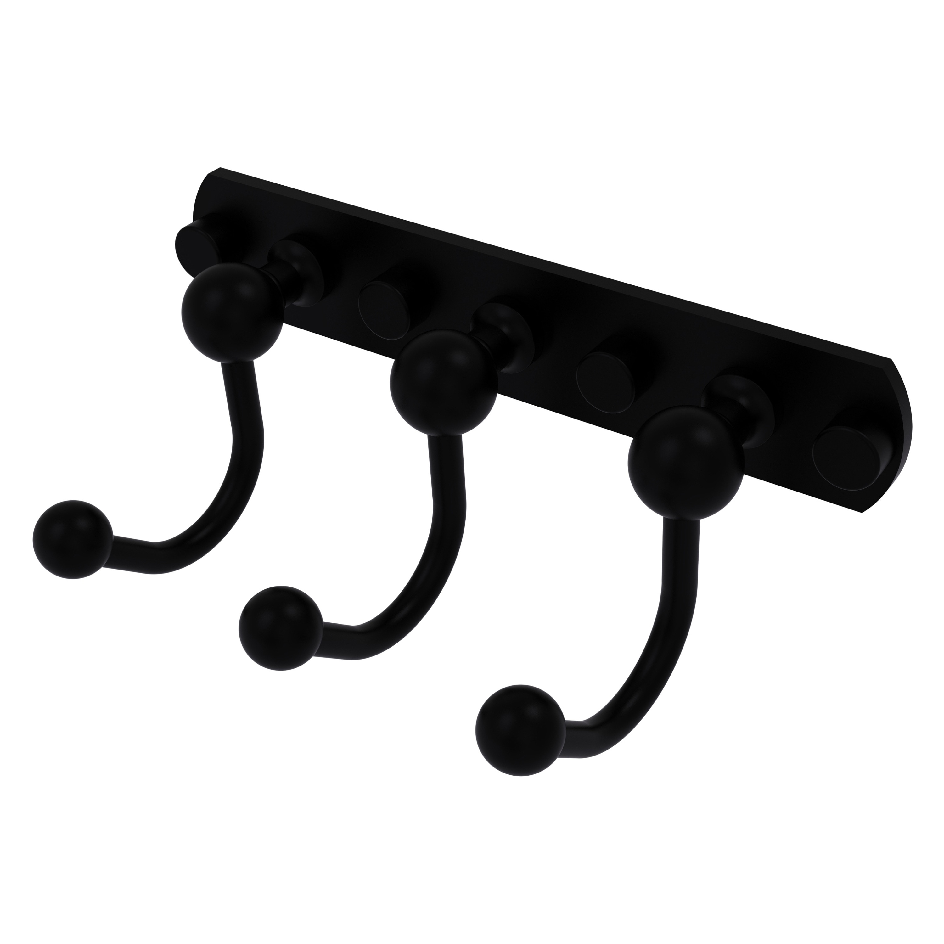 Colgador de Toallas de Pared con Triple Gancho en Negro Mate de la Línea Prestige Skyline de Allied Brass