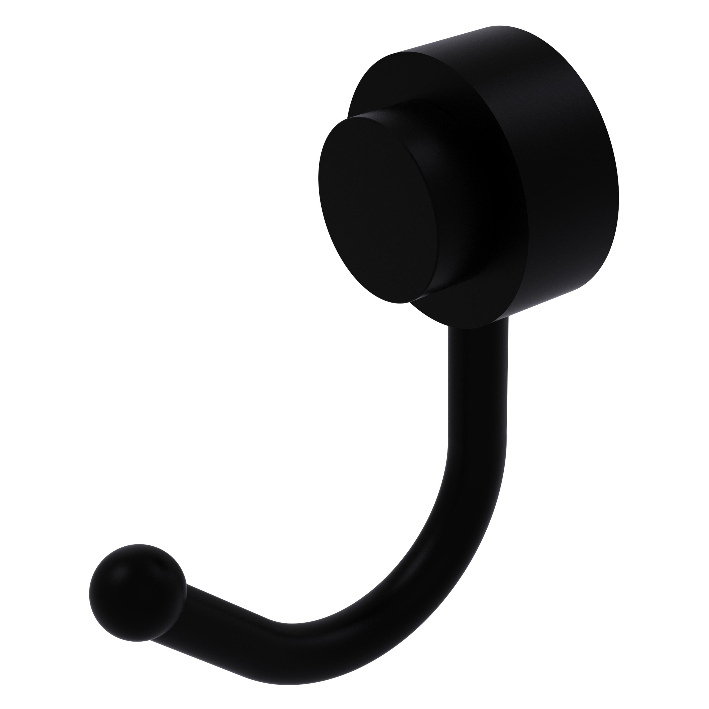 Percha para toalla de montaje en pared de un solo gancho en negro mate Venus de latón aliado