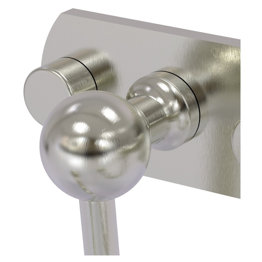 Colgador doble para toallas montado en la pared en níquel satinado de la línea Prestige Skyline de Allied Brass