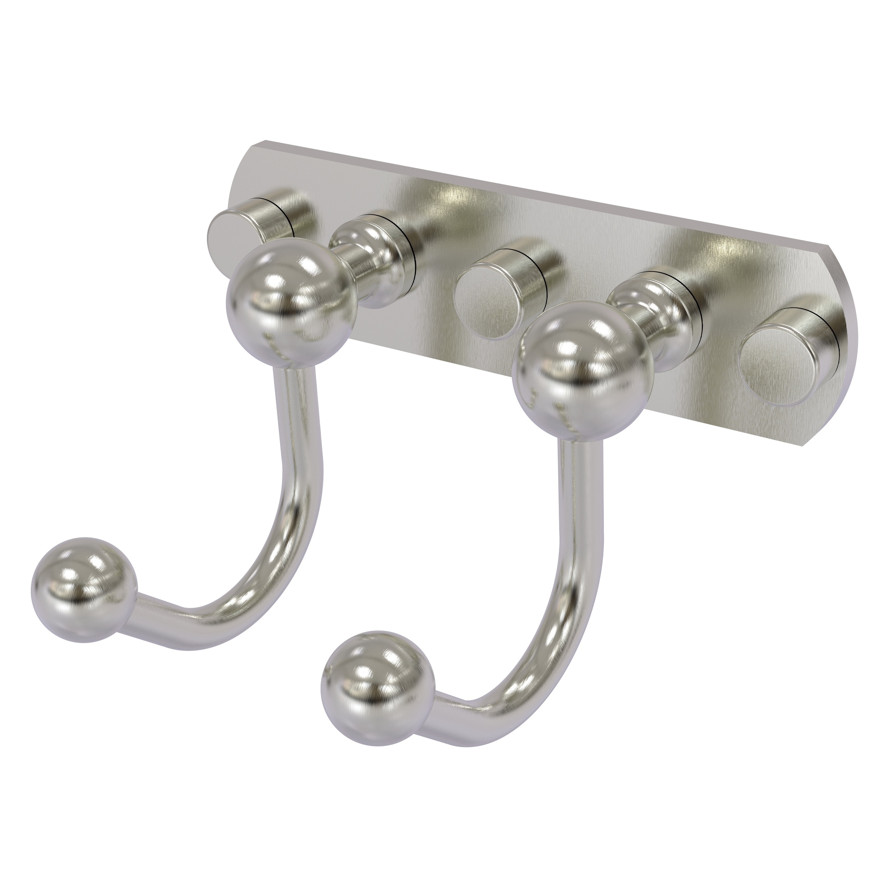 Colgador doble para toallas montado en la pared en níquel satinado de la línea Prestige Skyline de Allied Brass