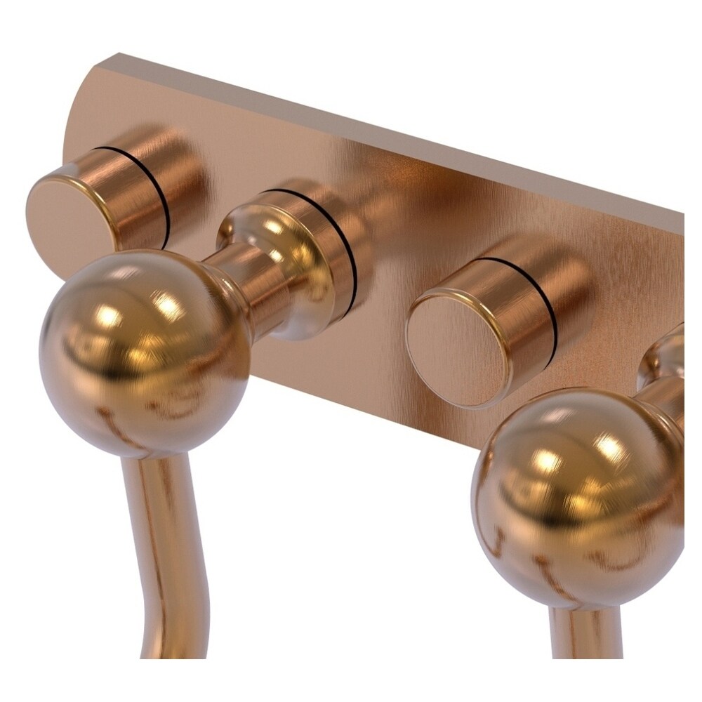 Perchero de Toallas de Pared con Triple Gancho en Bronce Cepillado Línea Prestigio Skyline de Brass Allied