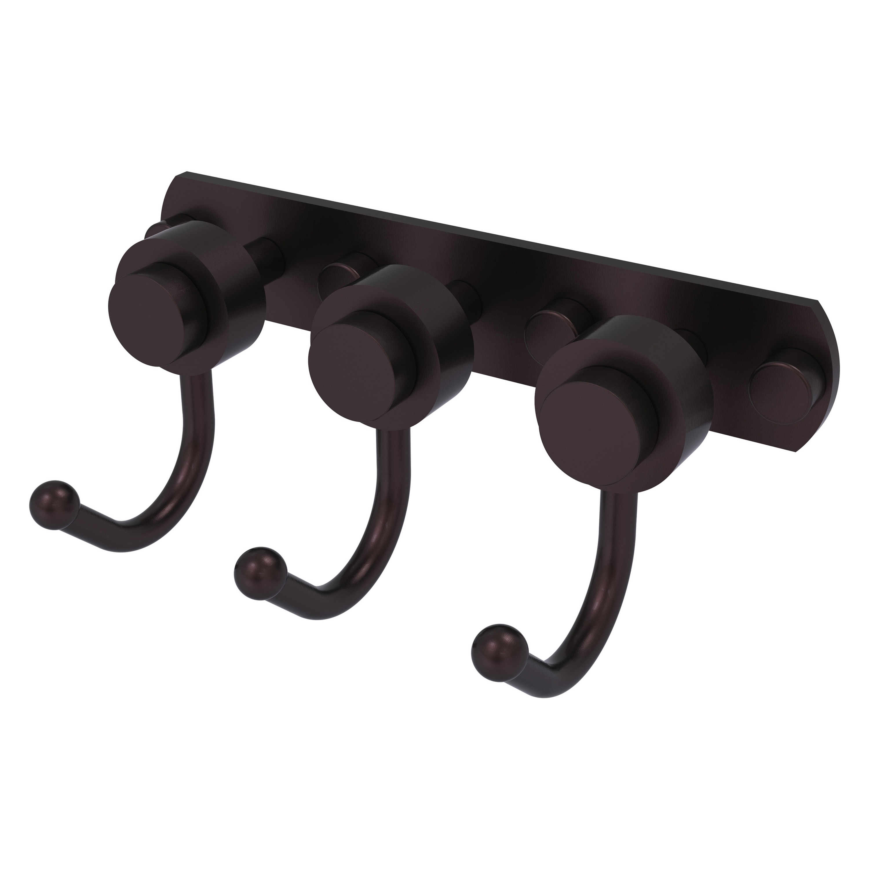 Gancho de Toalla Triple montaje en Pared Mercury Antique Bronze de Latón Unido