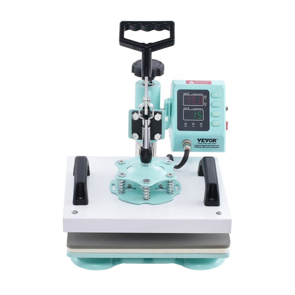 VEVOR Heat Press Machine 12x10in Heat Transfer Machine for T-Shirts Press Green - YTSTHJBJL1210PFH7V1