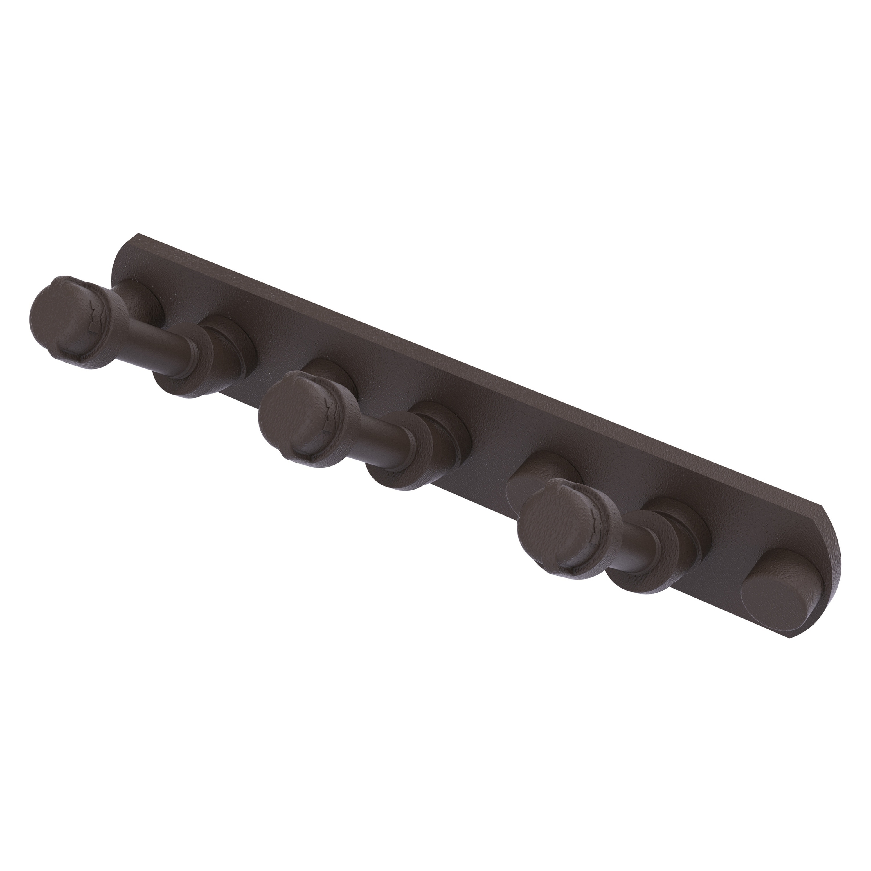 Gancho para toallas de pared de triple soporte en bronce con acabado en aceite de la línea Pipeline de Allied Brass