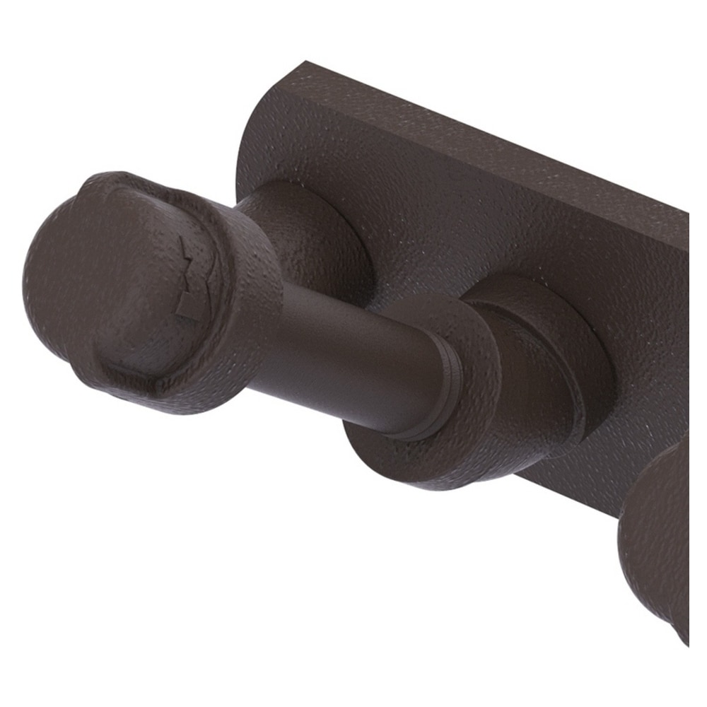 Gancho para toallas de pared de triple soporte en bronce con acabado en aceite de la línea Pipeline de Allied Brass