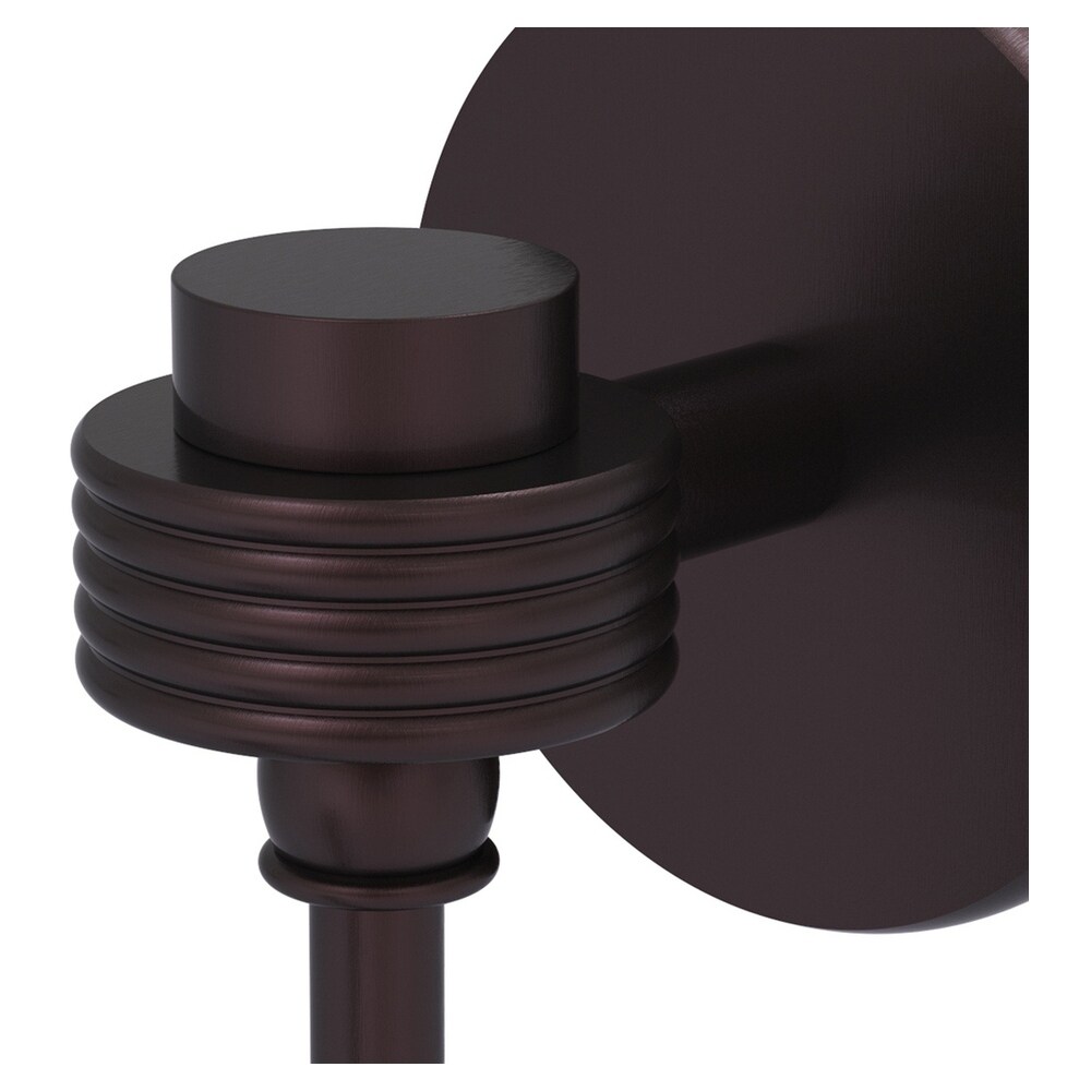 Percha de toalla de montaje en pared de un solo gancho de bronce antiguo Satellite Orbit One de Allied Brass