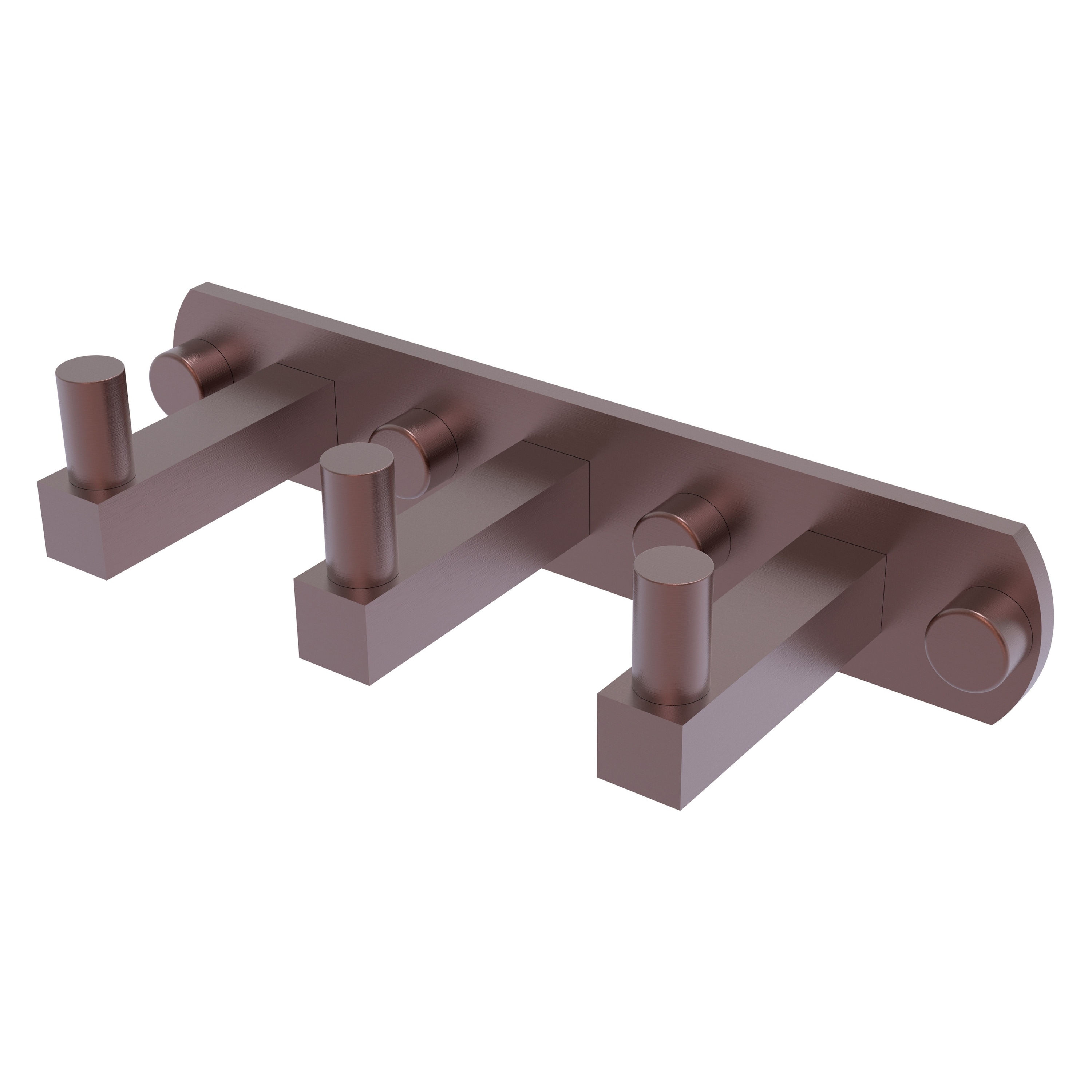 Colgador de toallas de pared de triple gancho en cobre antiguo Montero de Allied Brass