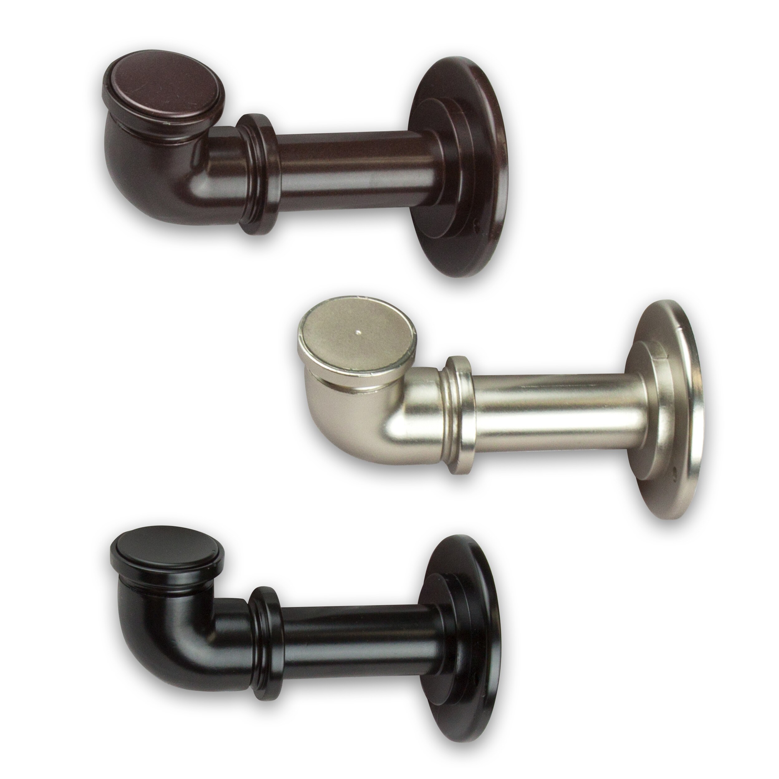 Percha para toallas montable en pared de un solo gancho de níquel satinado Hart & Harlow LTP04-15