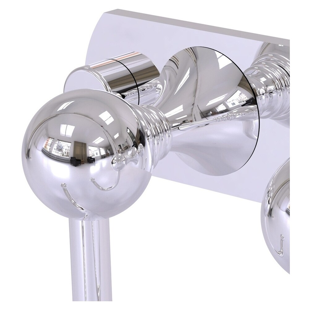 Colgador doble de toallas de pared con gancho en cromo pulido Allied Brass Shadwell