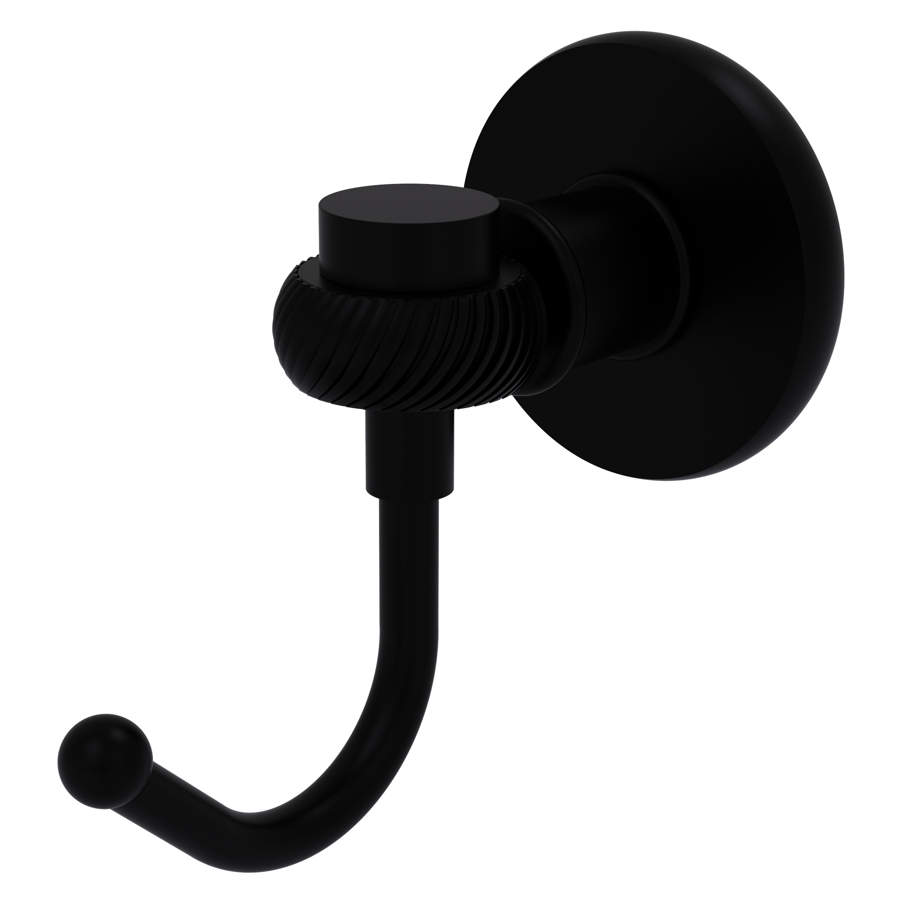 Toallero de Pared con Gancho Único en Negro Mate de la Serie Continental de Allied Brass