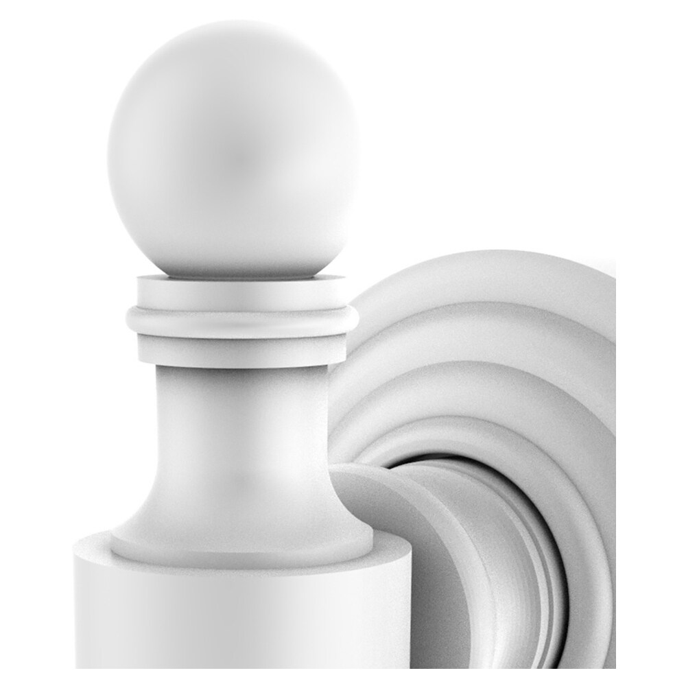 Gancho de Toalla de Pared Individual Matte Blanco con Estilo Retro Wave de Latón Aliado RW-20-WHM