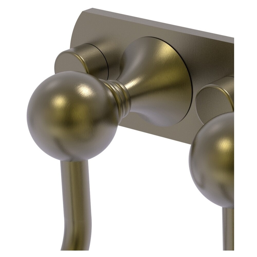Colgador de Toallas de Pared con Triple Gancho en Latón Antiguo Shadwell de Allied Brass