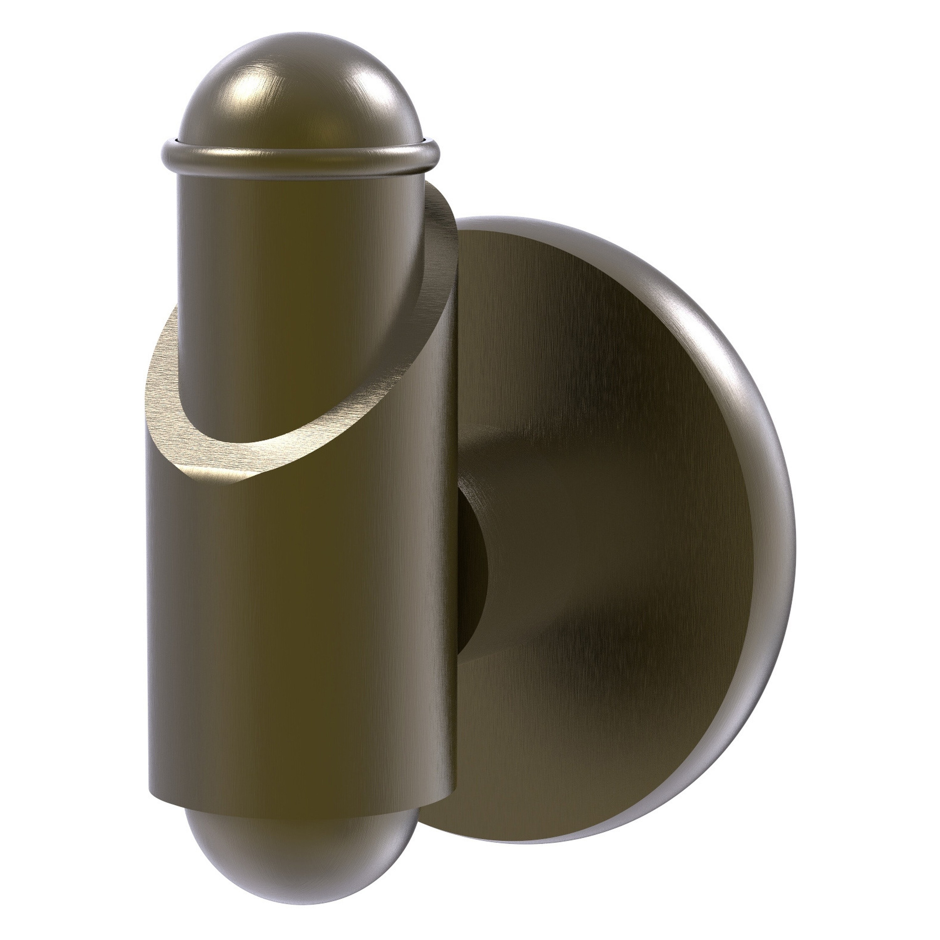 Colgador de toalla de pared individual estilo antiguo en latón bruñido Soho de Allied Brass