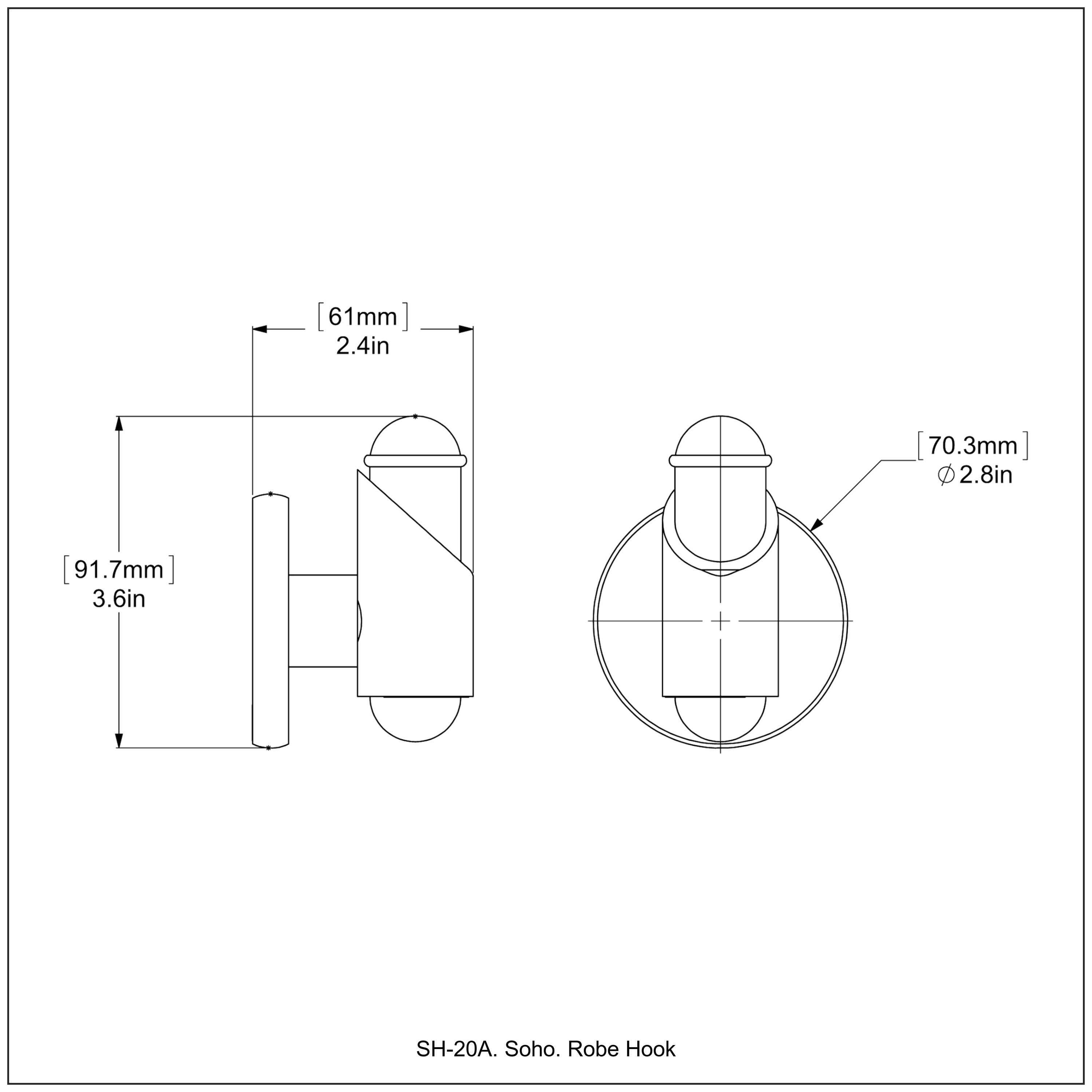Colgador de Toallas de Pared Individual en Bronce Aceitado Allied Brass Soho