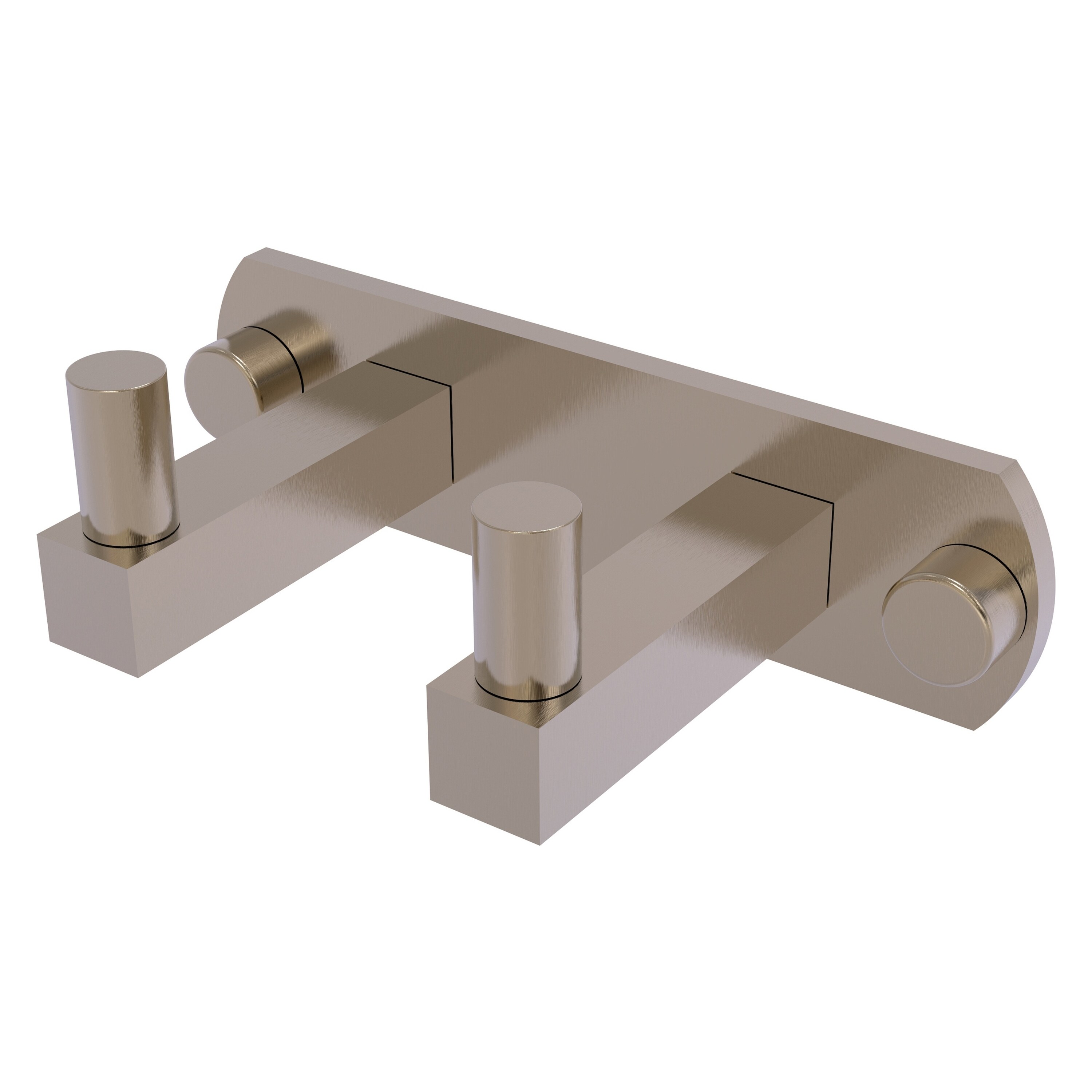 Colgador doble para toallas de pared Montero en peltre antiguo
