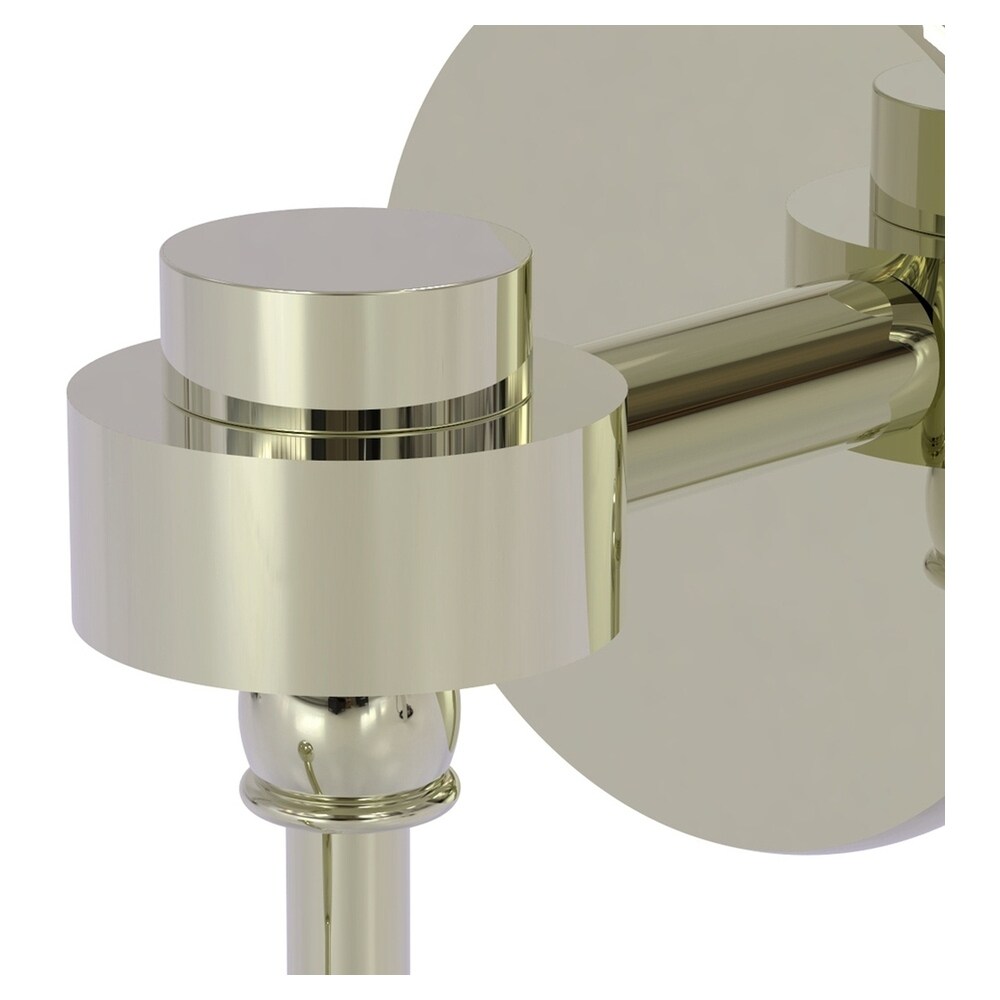 Percha de Toalla de Pared de Níquel Pulido con Un Solo Gancho Allied Brass Satellite Orbit One 7120-PNI