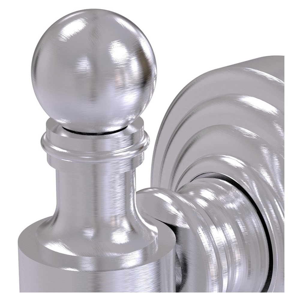 Percha de toalla de montaje en pared Allied Brass Retro Wave cromada con acabado satinado de un solo gancho RW-20-SCH.