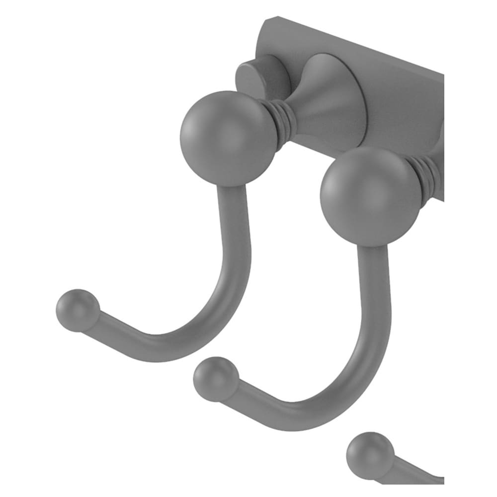 Percha de toalla de pared con 6 ganchos en color gris mate Allied Brass Shadwell - SL-20-6-GYM