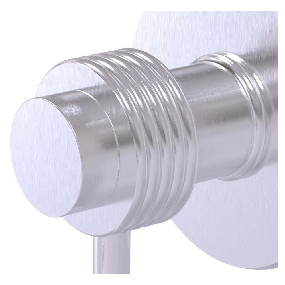 Colgador de toallas de pared de un solo gancho en cromo satinado Mercurio de Brass Allied