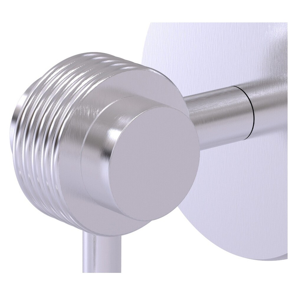 Gancho para toalla de montaje en pared de satín cromado de Allied Brass Satellite Orbit Two de un solo gancho 7220G-SCH