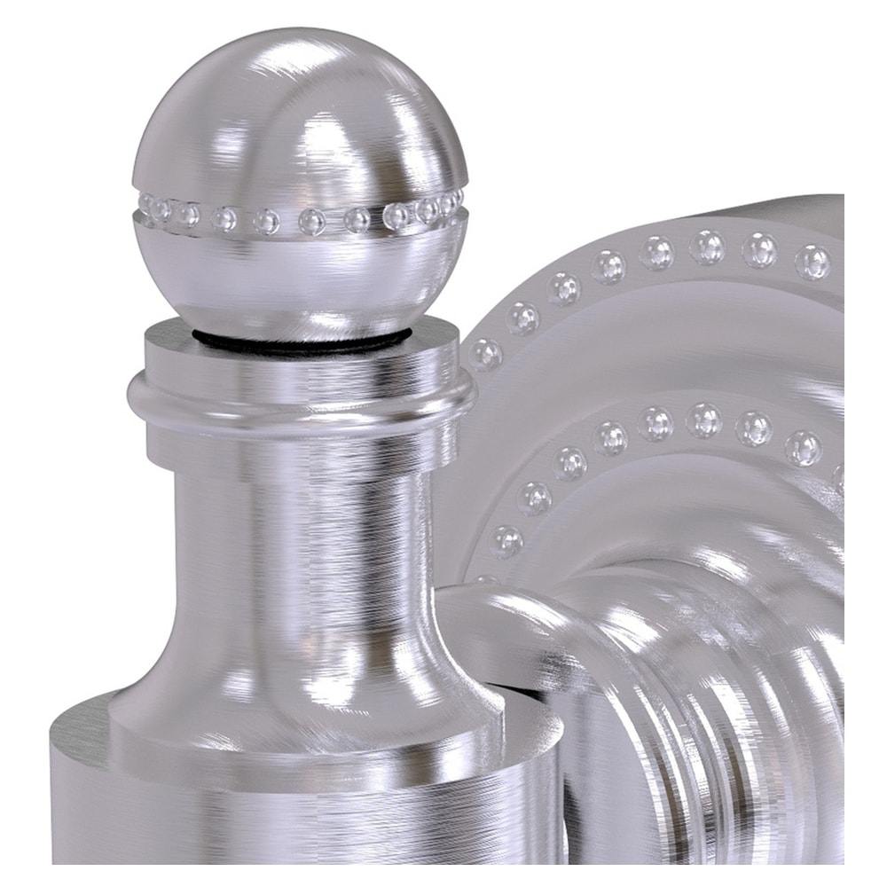 Colgador de toallas de montaje en pared individual con gancho en cromo satinado de Allied Brass Retro Dot