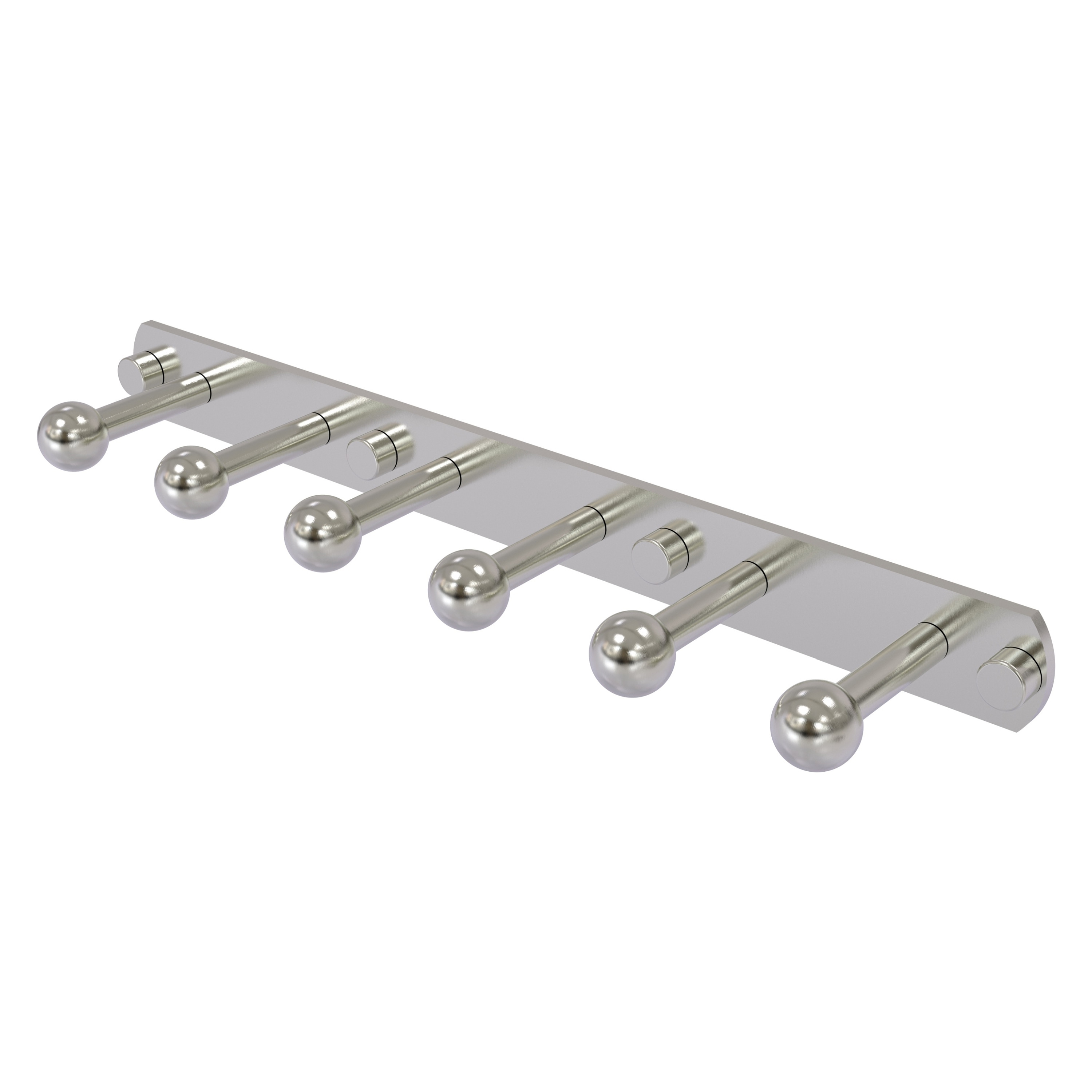 Gancho de Toalla de Pared Allied Brass Prestige Skyline Níquel Satinado con 6 Ganchos - P1000-20-6-SN