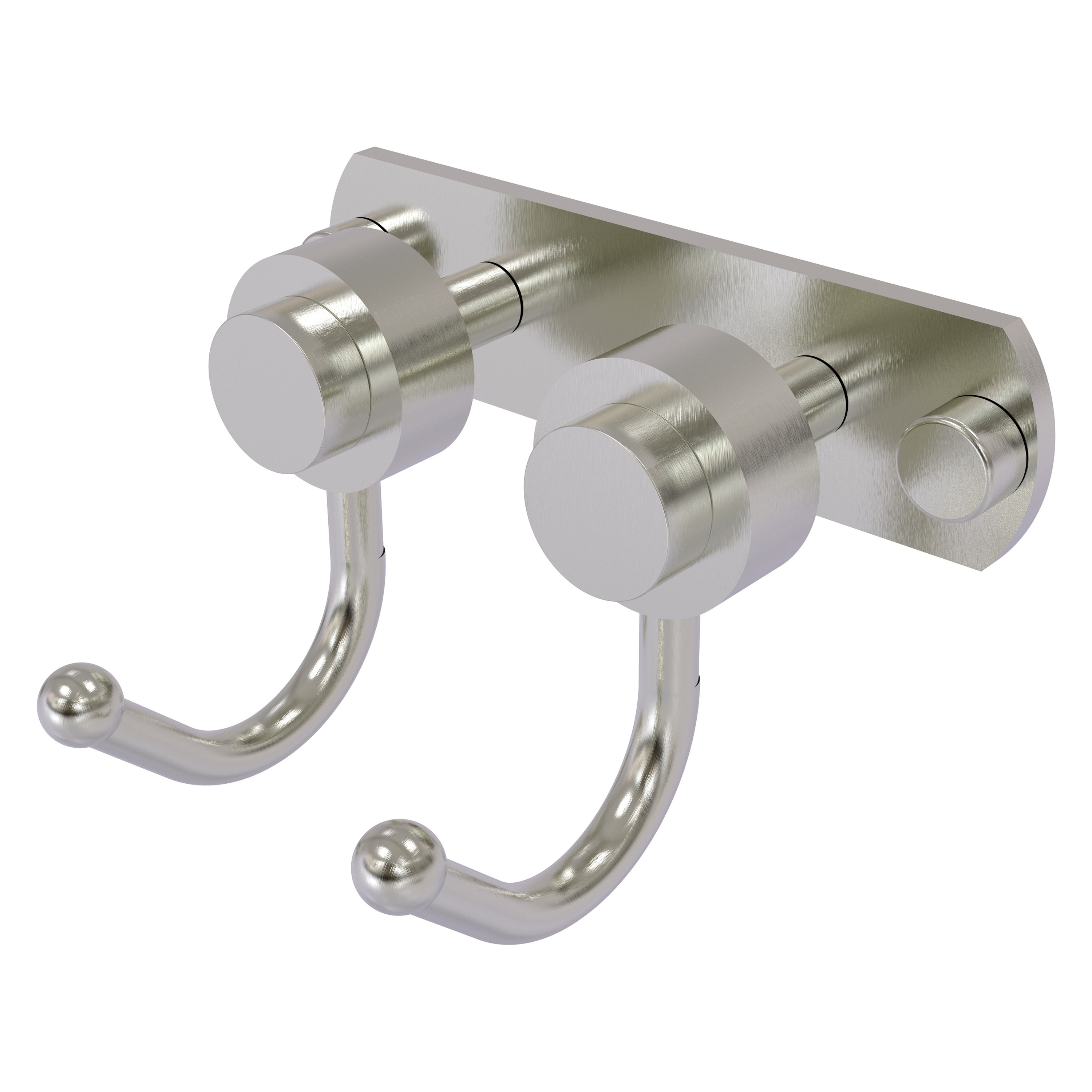 Gancho para toalla de pared doble en níquel satinado marca Allied Brass Mercury