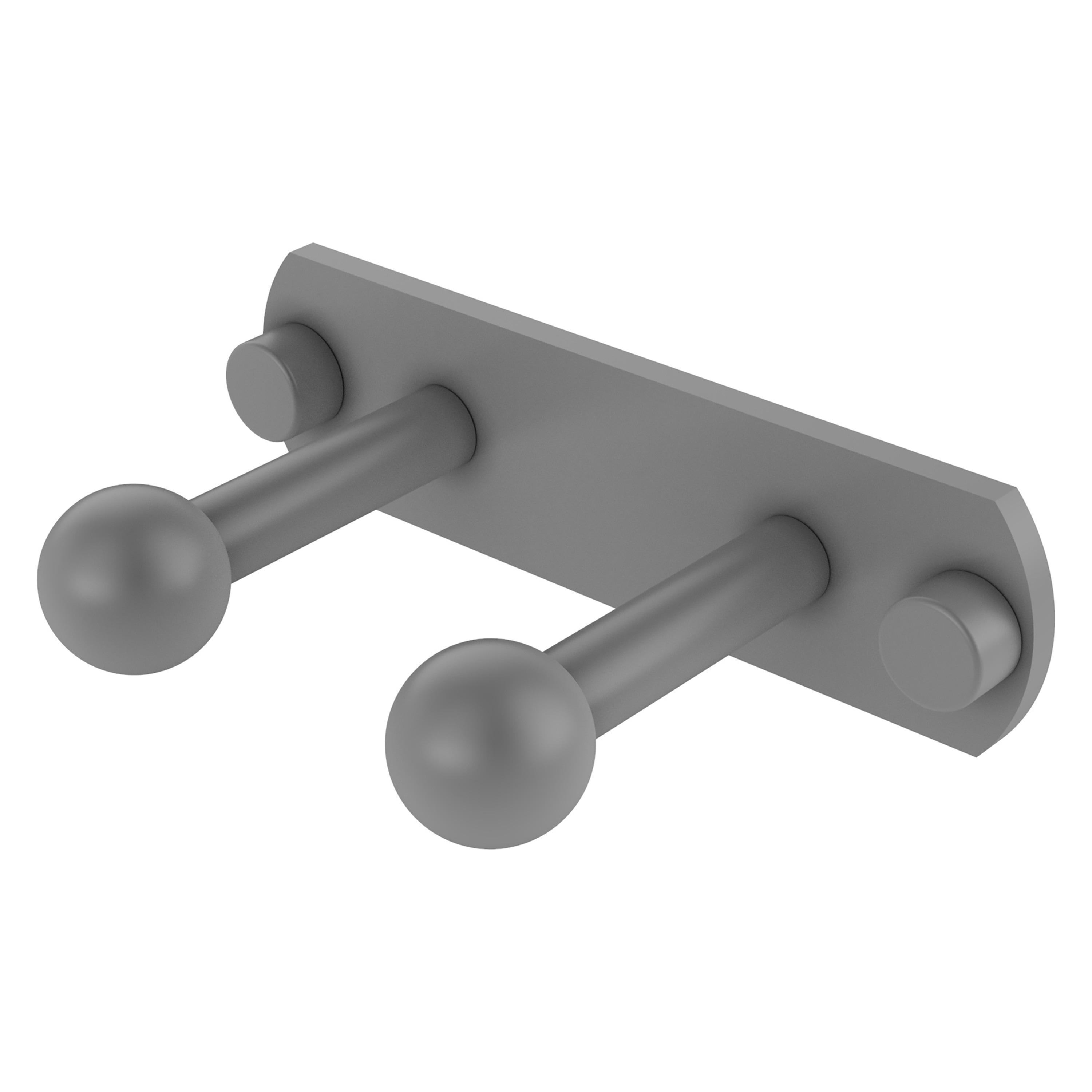 Gancho para toallas de montaje en pared de doble gancho en gris mate Prestige Skyline de Allied Brass