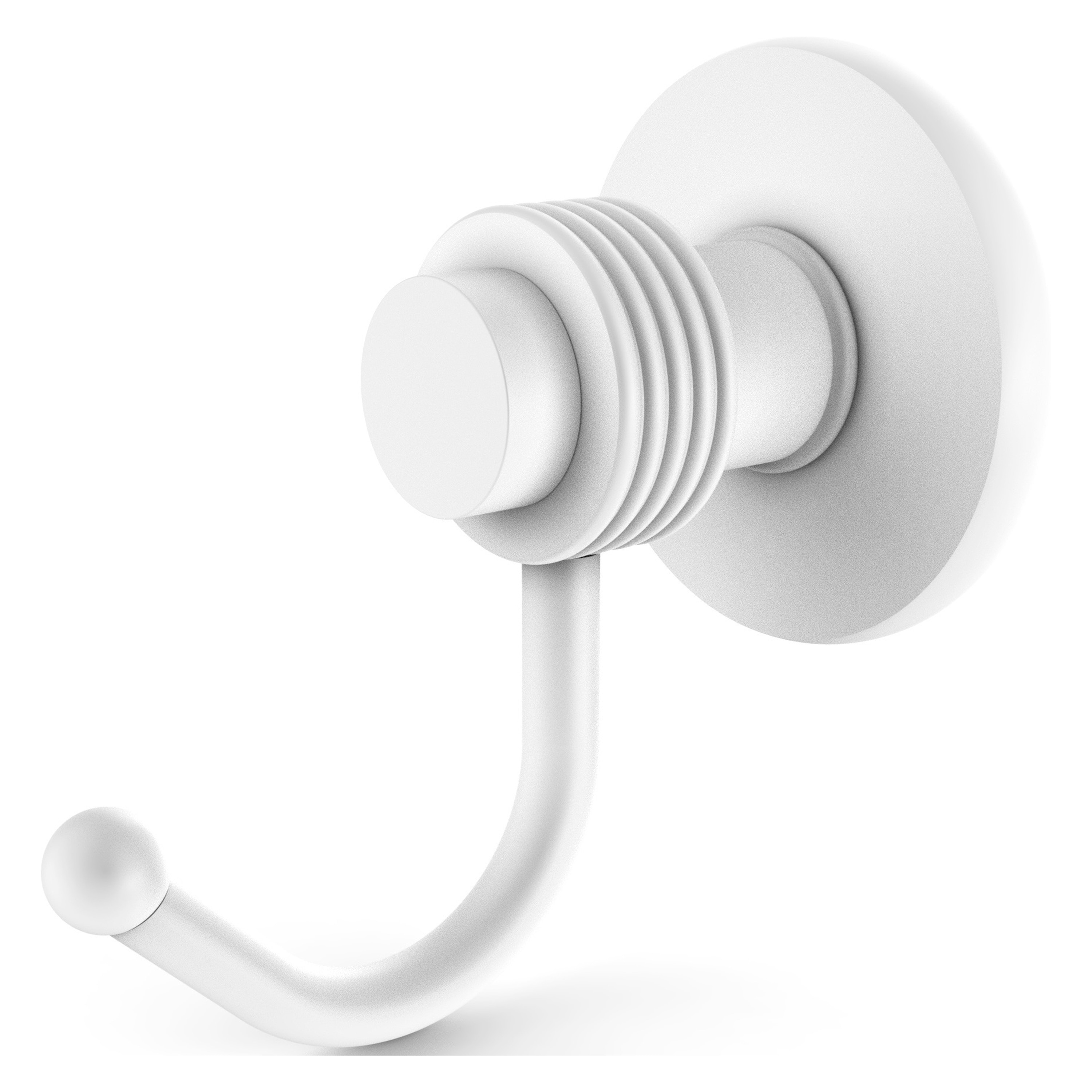 Colgador de Toalla de Pared Individual en Blanco Mate para Baño.
