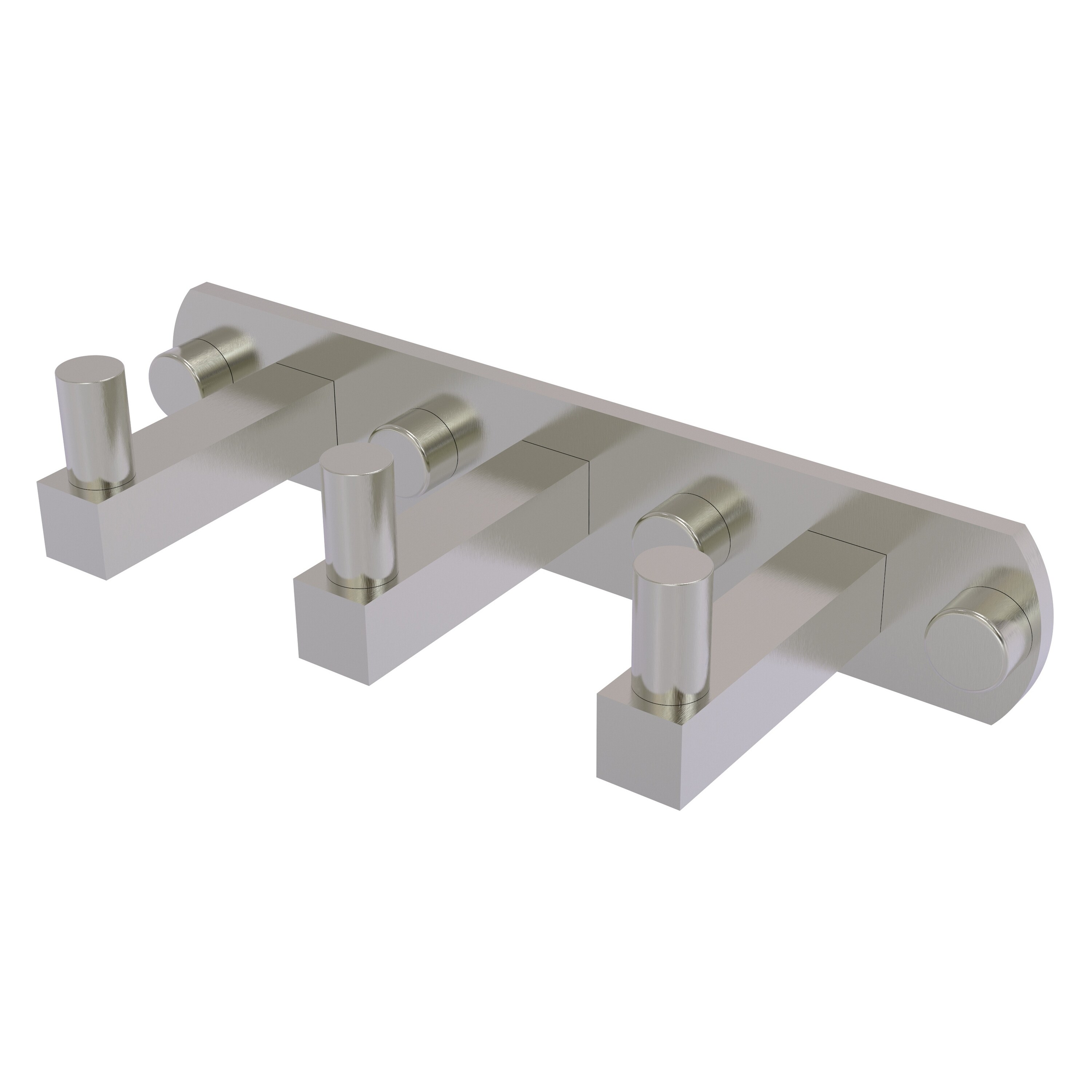 Gancho de Toalla de Pared Triple Montero de Latón Satinado en Níquel - MT-20-3-SN