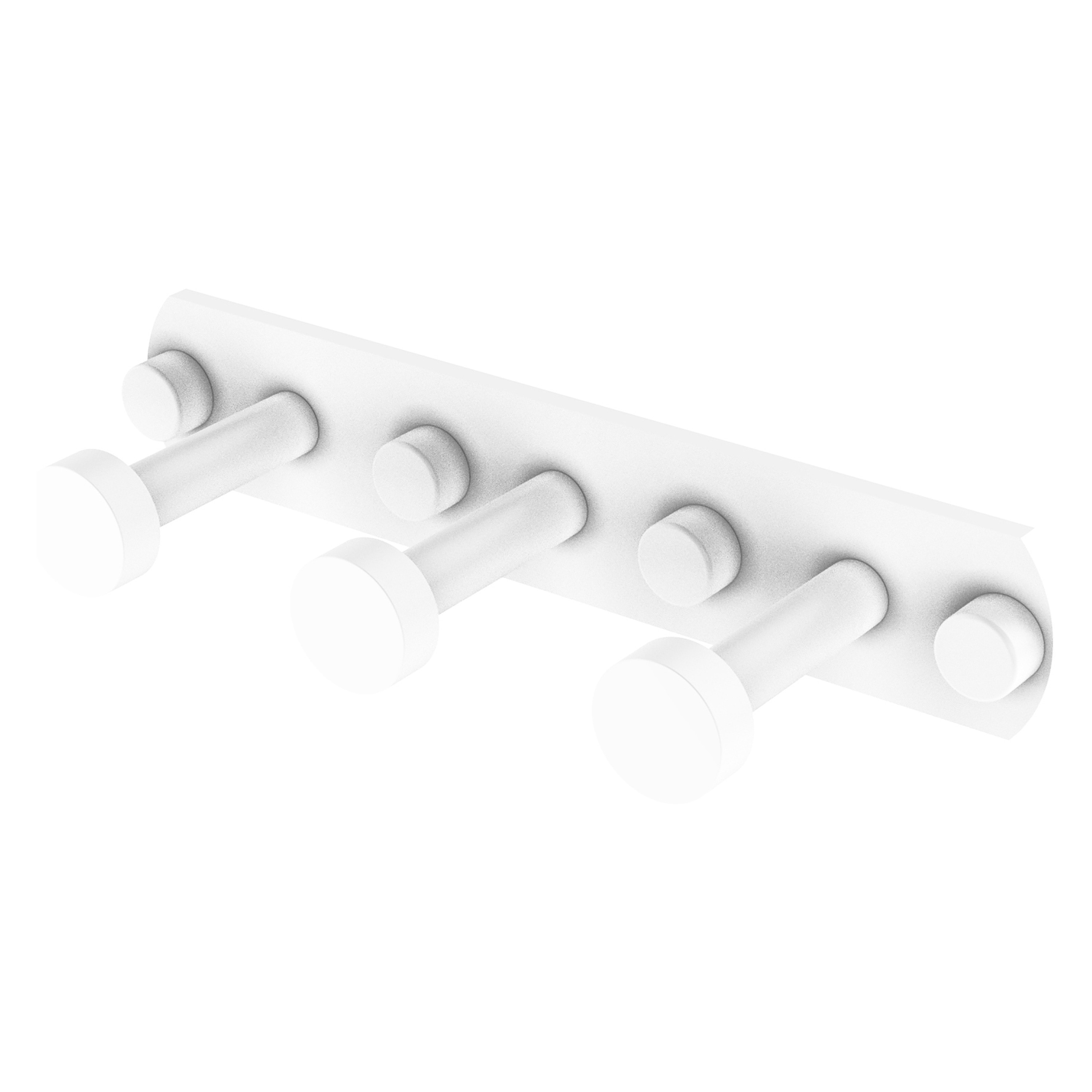 Gancho de Toalla de Pared Triple en Acabado Blanco Mate Fresno de Latón Aliado