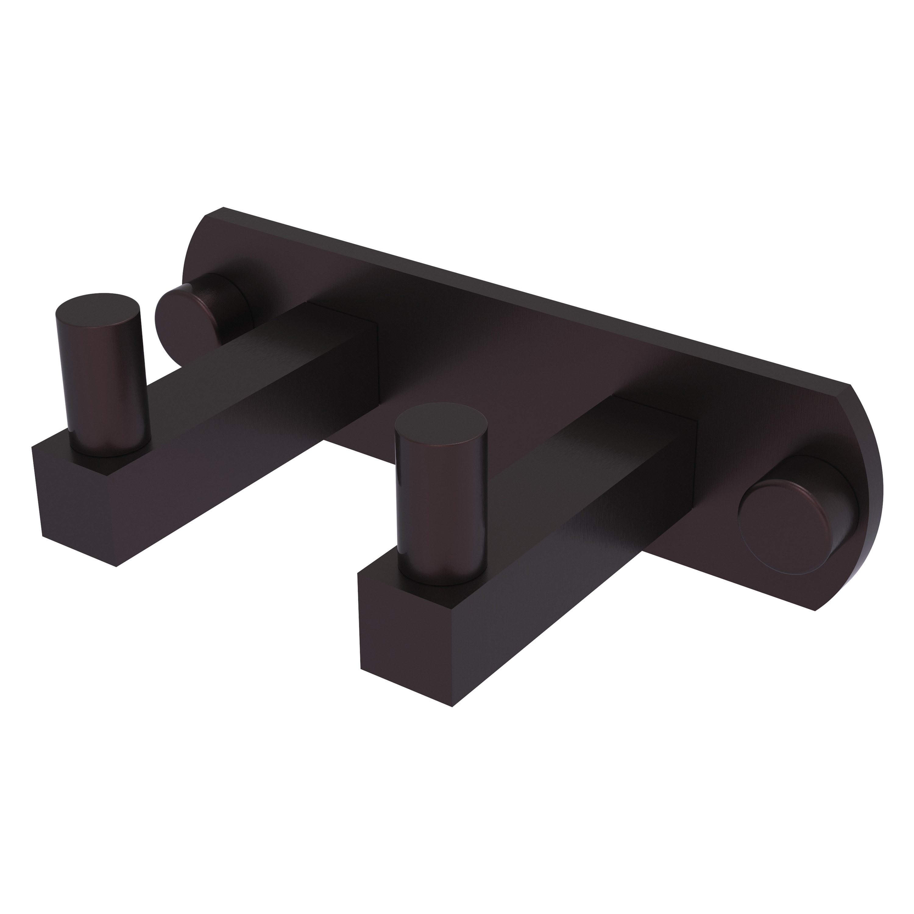 Colgador doble de toalla de pared estilo bronce antiguo Montero de Allied Brass.