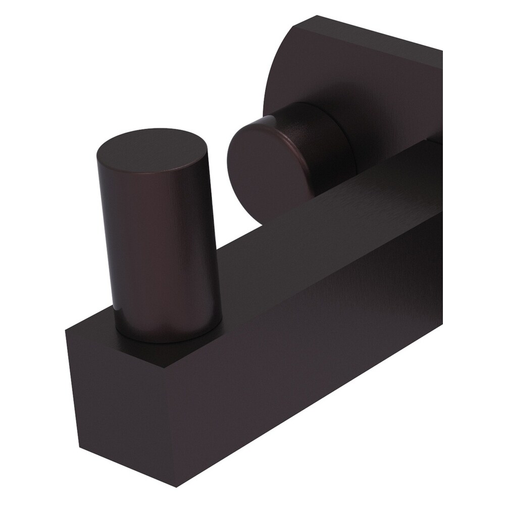 Colgador doble de toalla de pared estilo bronce antiguo Montero de Allied Brass.