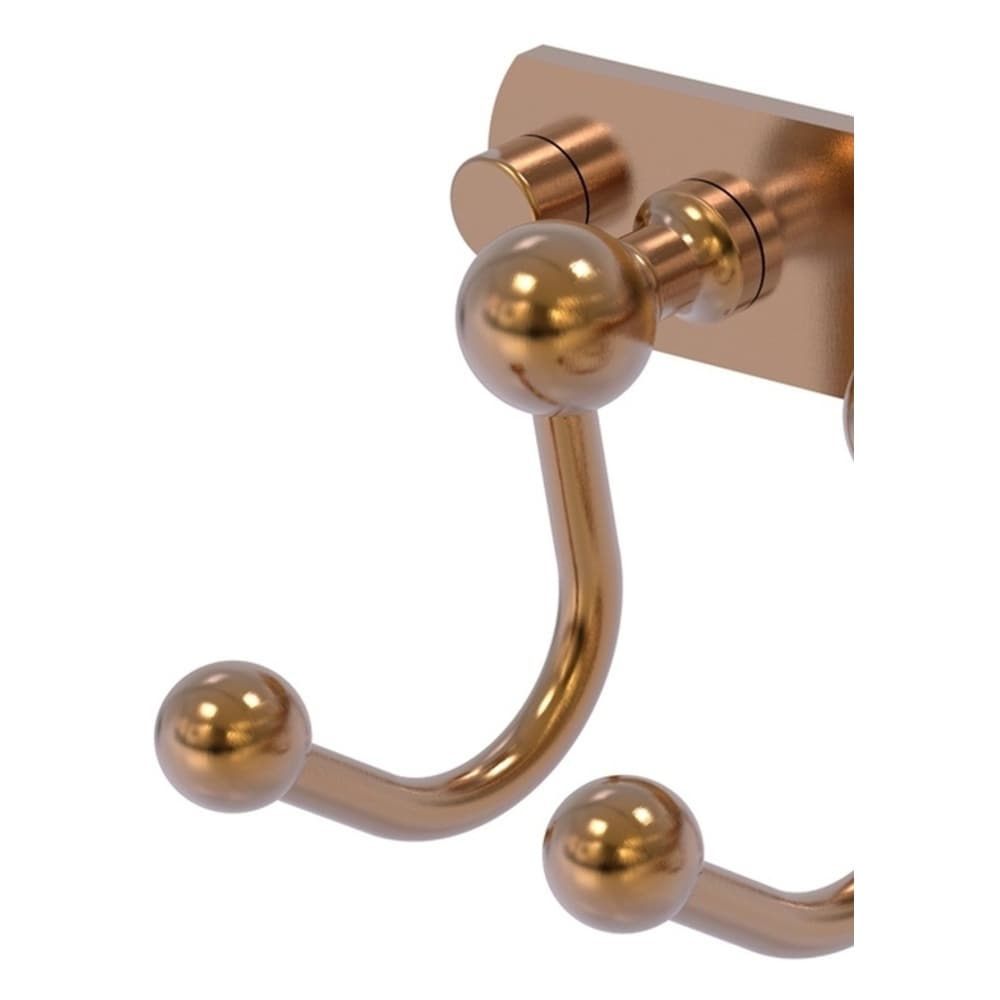 Gancho para toallas de montaje en pared Allied Brass Prestige Skyline en bronce cepillado con 6 ganchos
