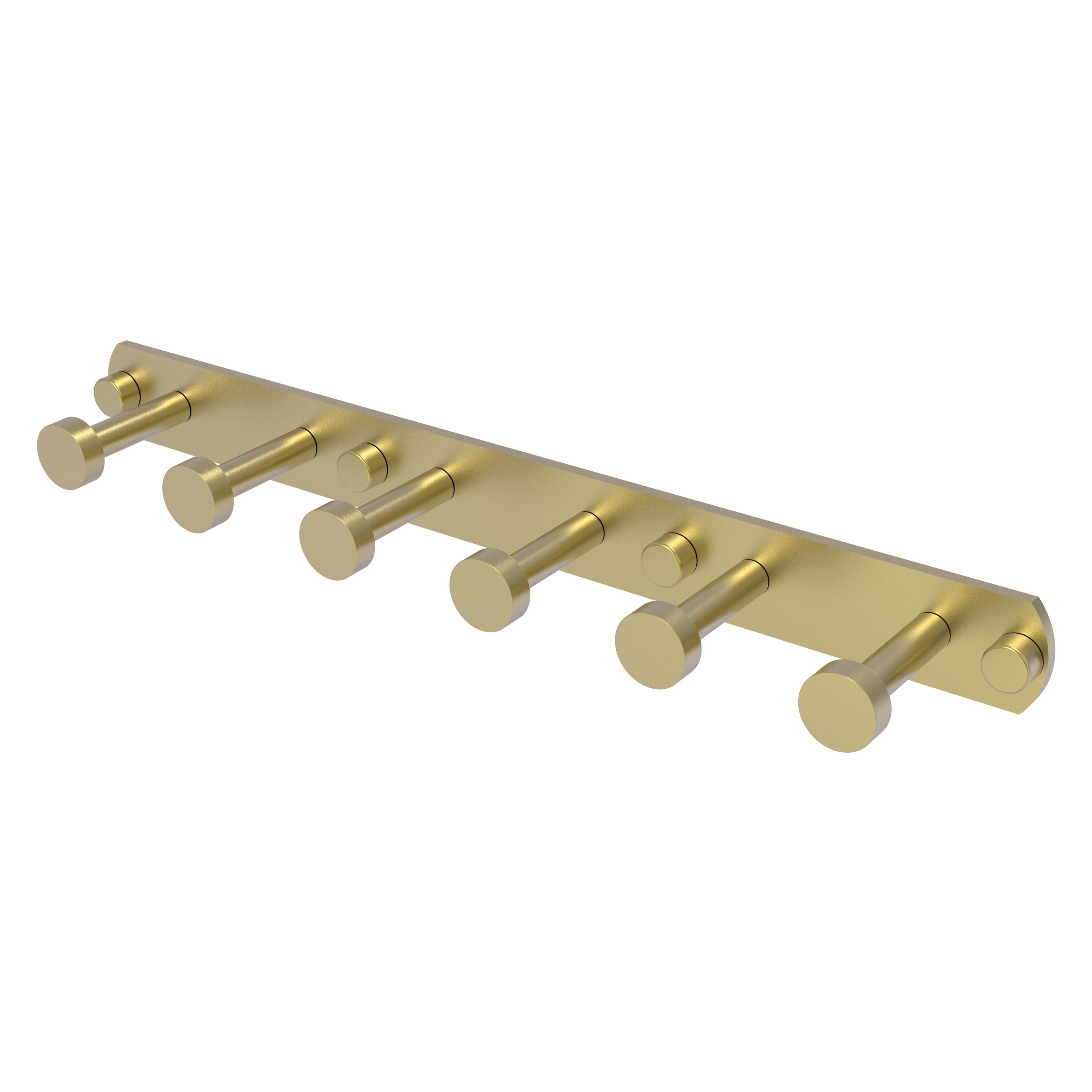 Percha de pared con 6 ganchos en latón satinado estilo Fresno - Allied Brass