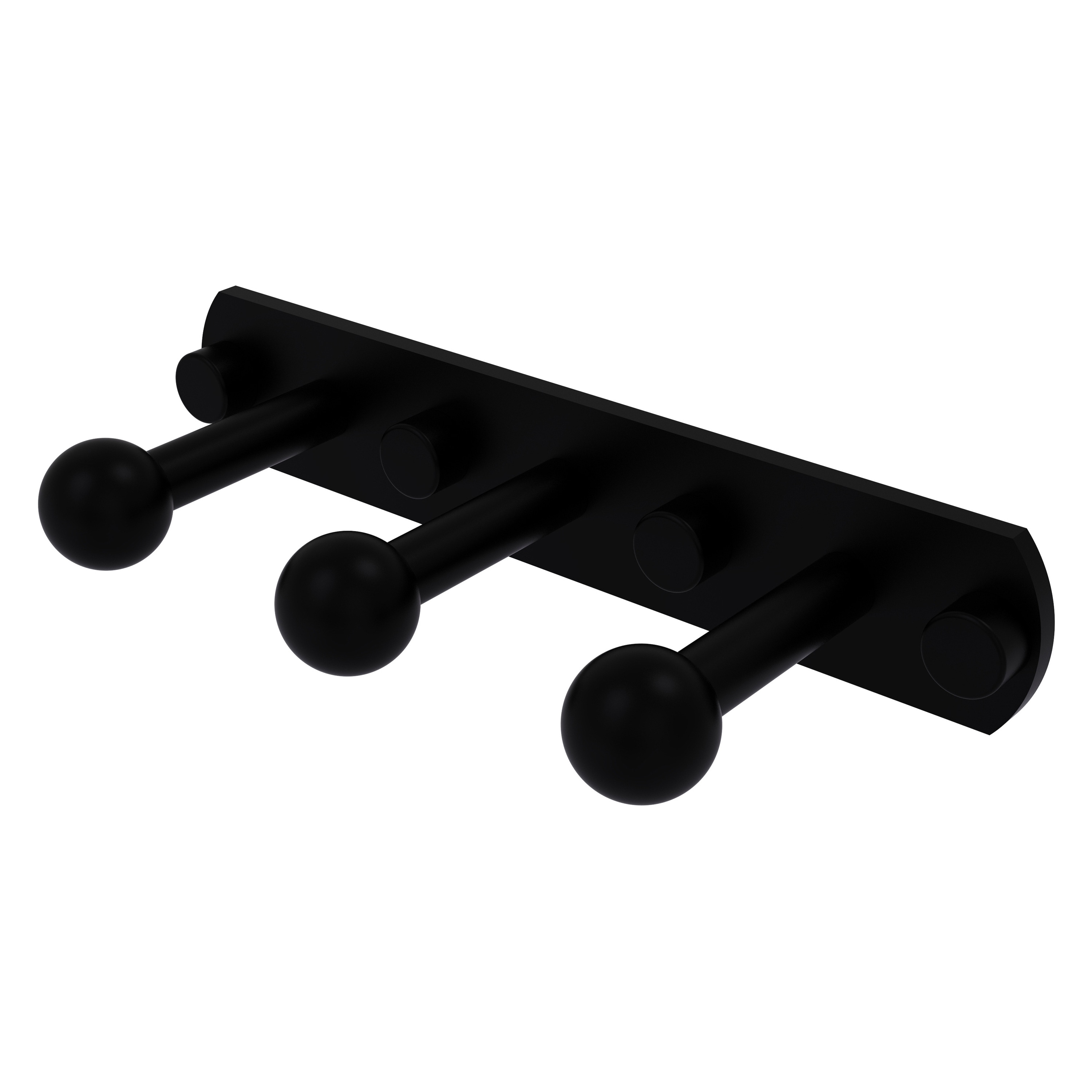 Gancho de Toalla de Pared con Tres Ganchos en Negro Mate de la Línea Prestige Skyline de Allied Brass
