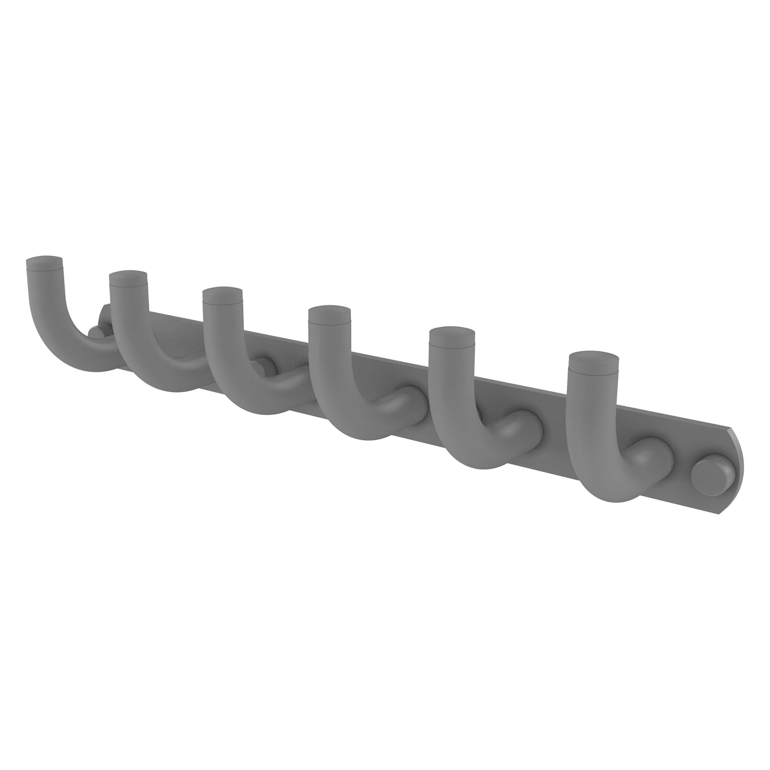 Colgador de Toallas de Pared con 6 Ganchos en Tono Gris Mate Remi de Allied Brass