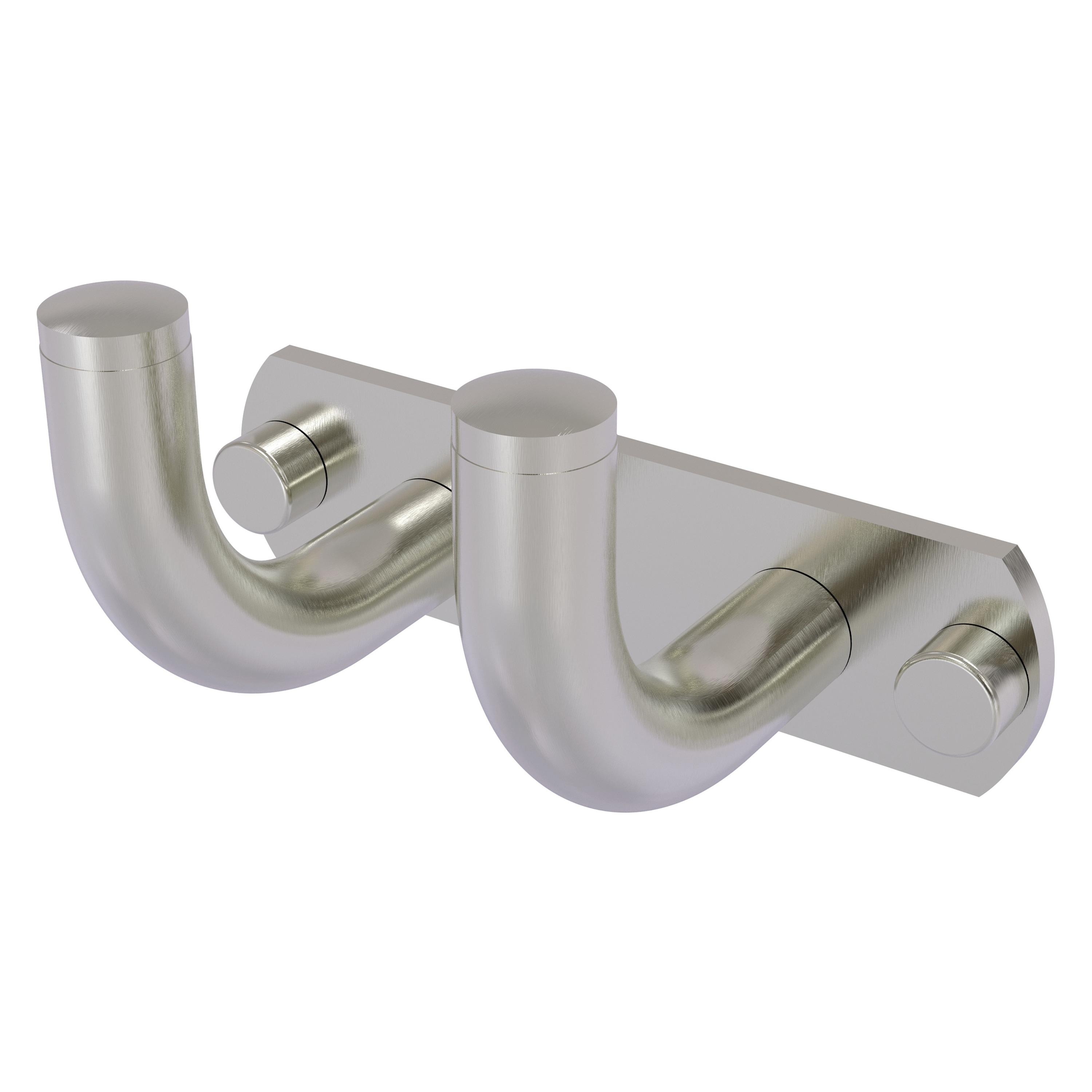 Gancho doble montado en la pared Allied Brass Remi de níquel satinado