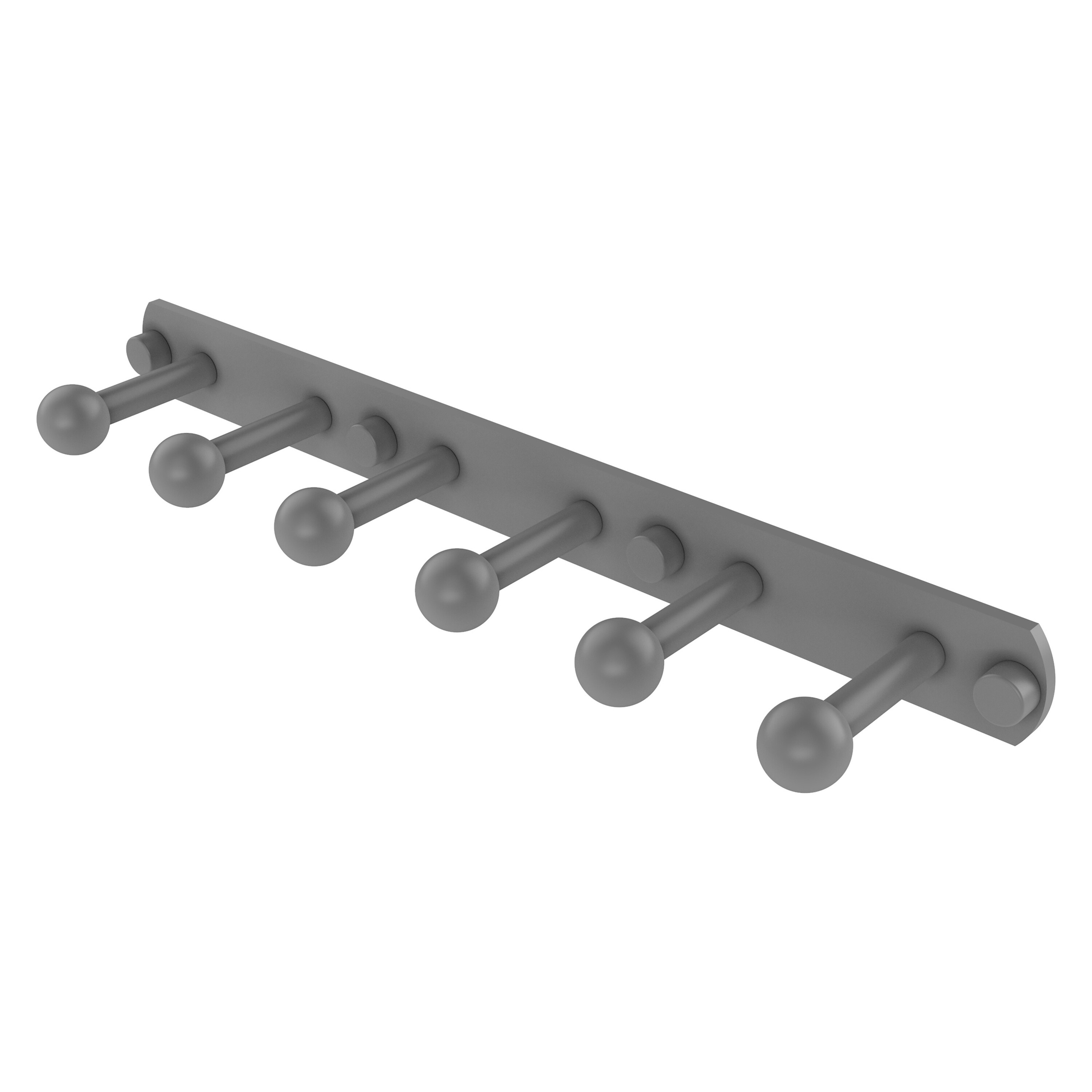 Percha de Toalla de Pared de 6 Ganchos en Color Gris Mate de la Línea Prestige Skyline de Allied Brass