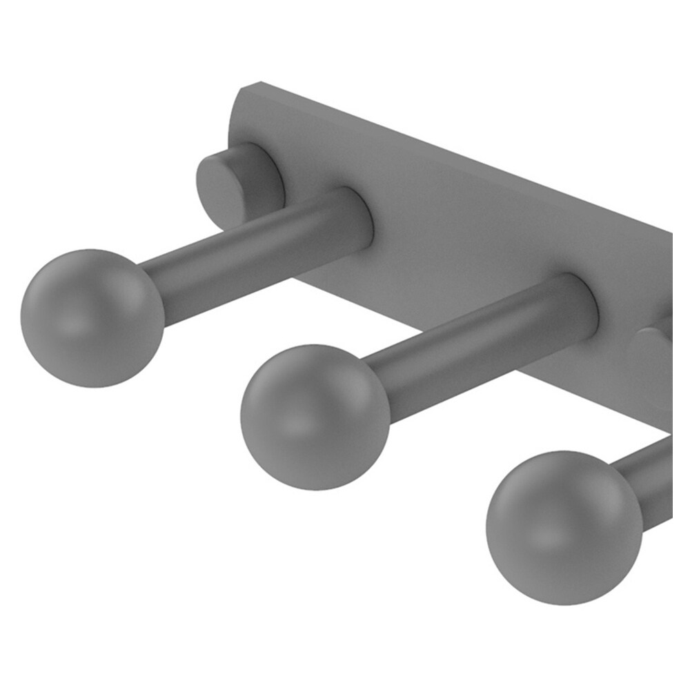 Percha de Toalla de Pared de 6 Ganchos en Color Gris Mate de la Línea Prestige Skyline de Allied Brass