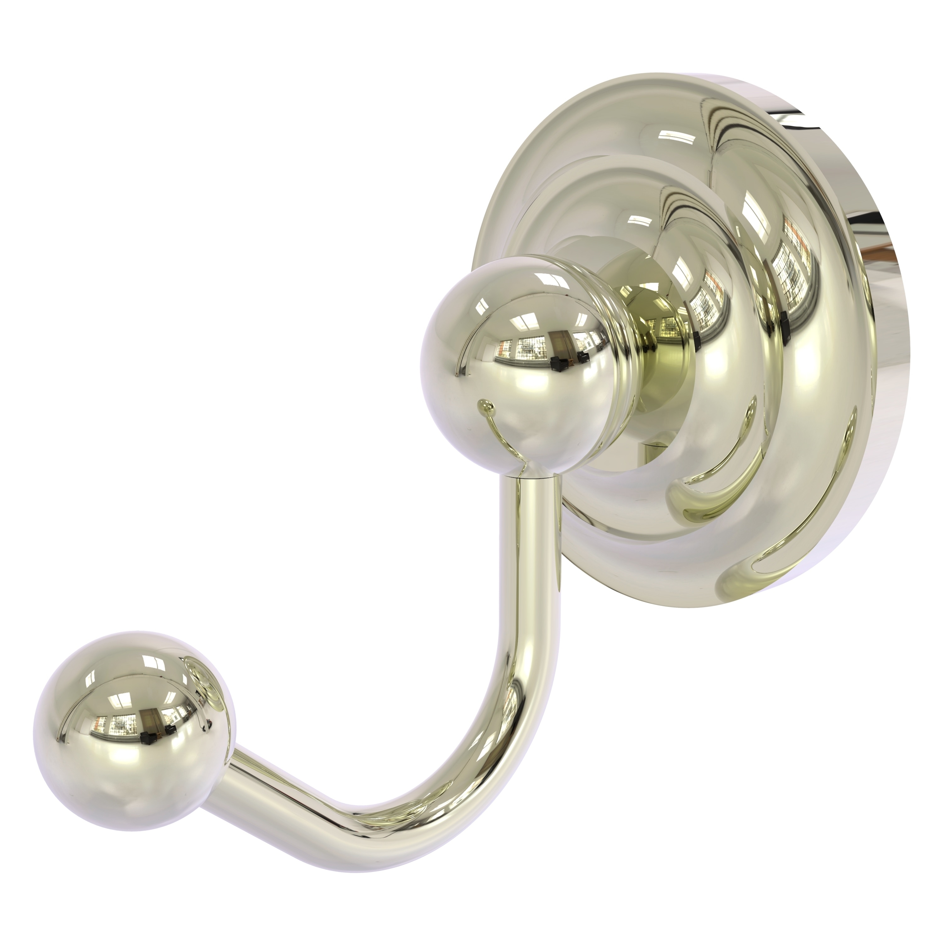 Colgador de toallas de pared individual de latón pulido Prestige Que New en níquel brillante PQN-H1-PNI
