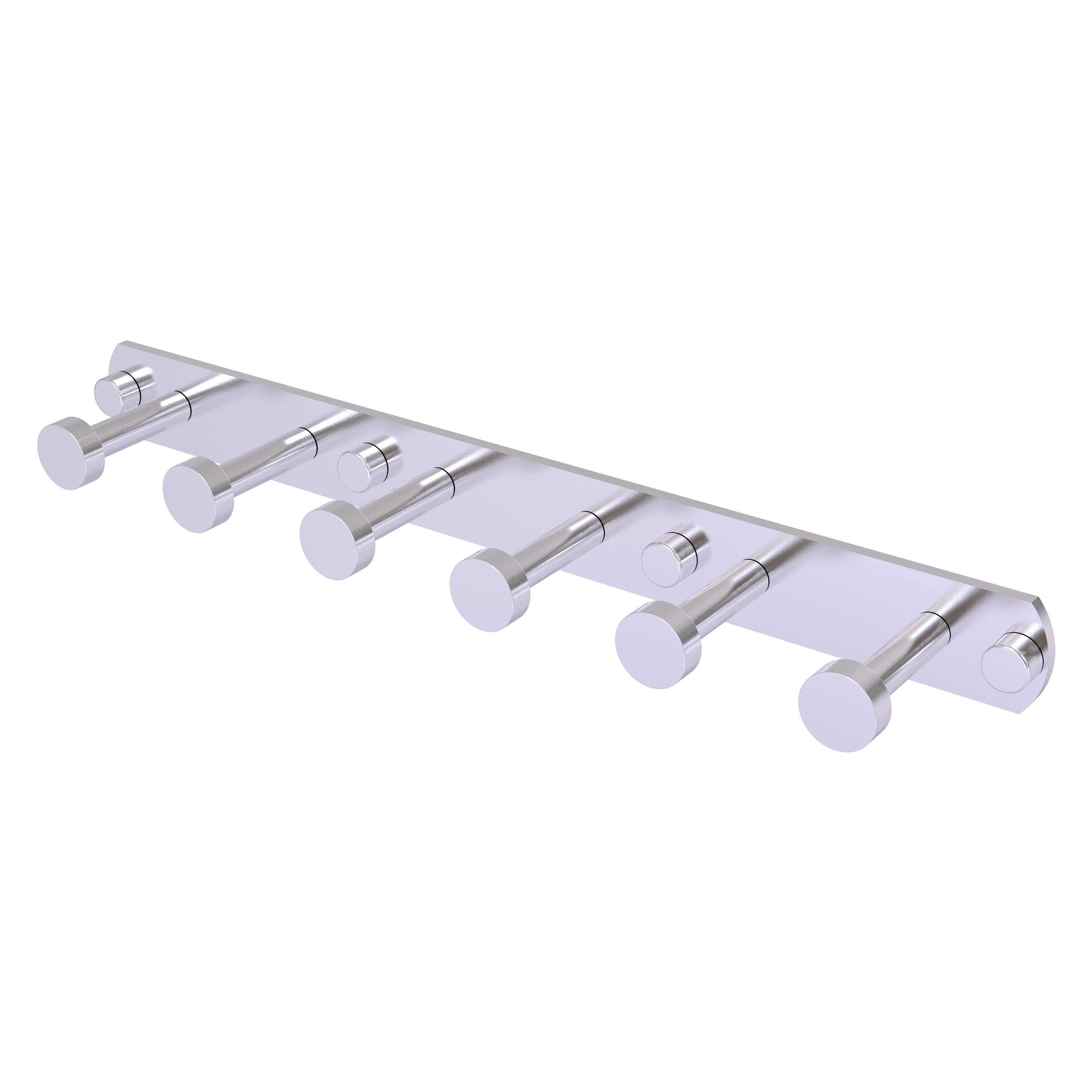 Colgador de toallas montado en la pared de 6 ganchos en cromo satinado Fresno de Allied Brass