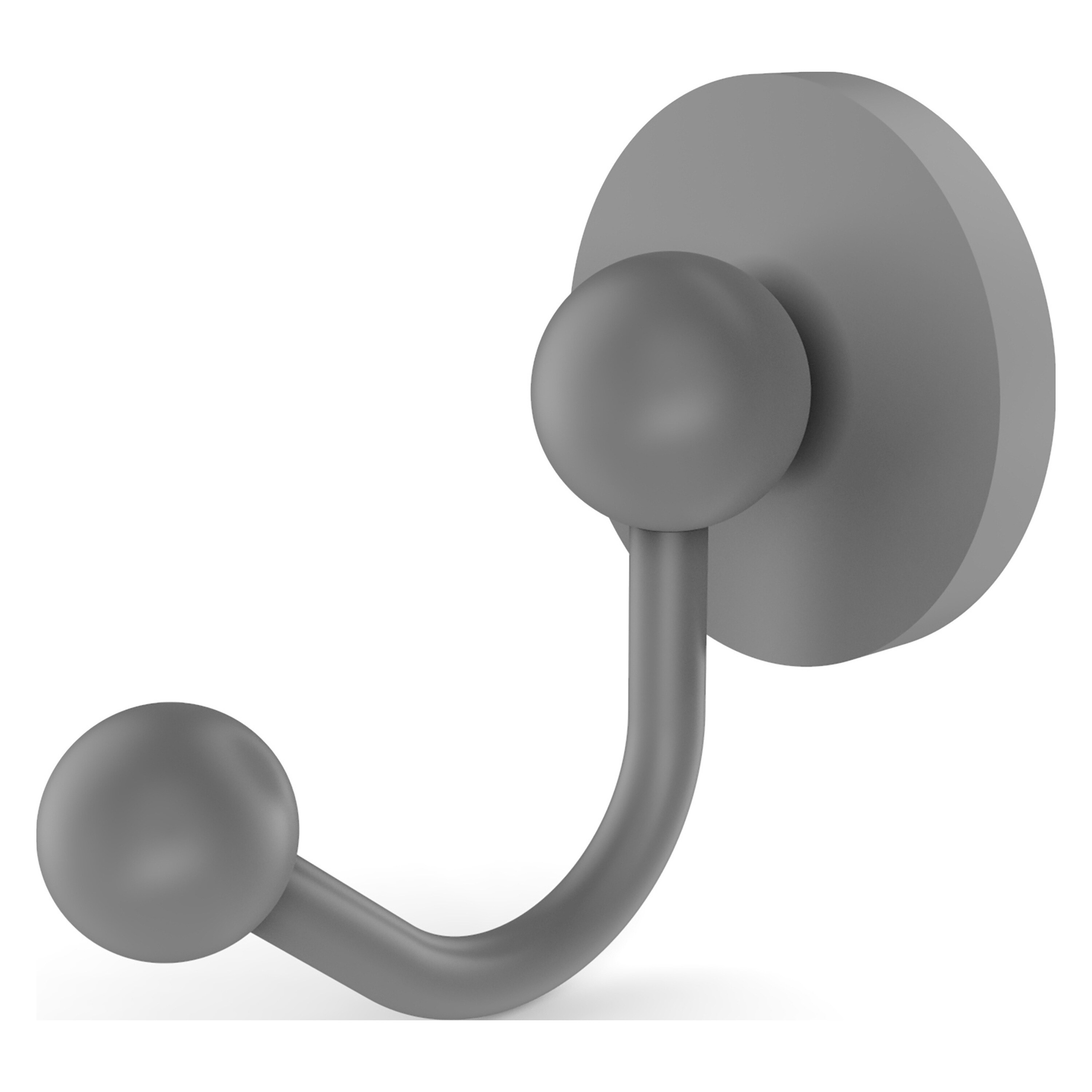 Percha para toallas de montaje en pared, con un solo gancho en tono gris mate Prestige Skyline de Allied Brass.