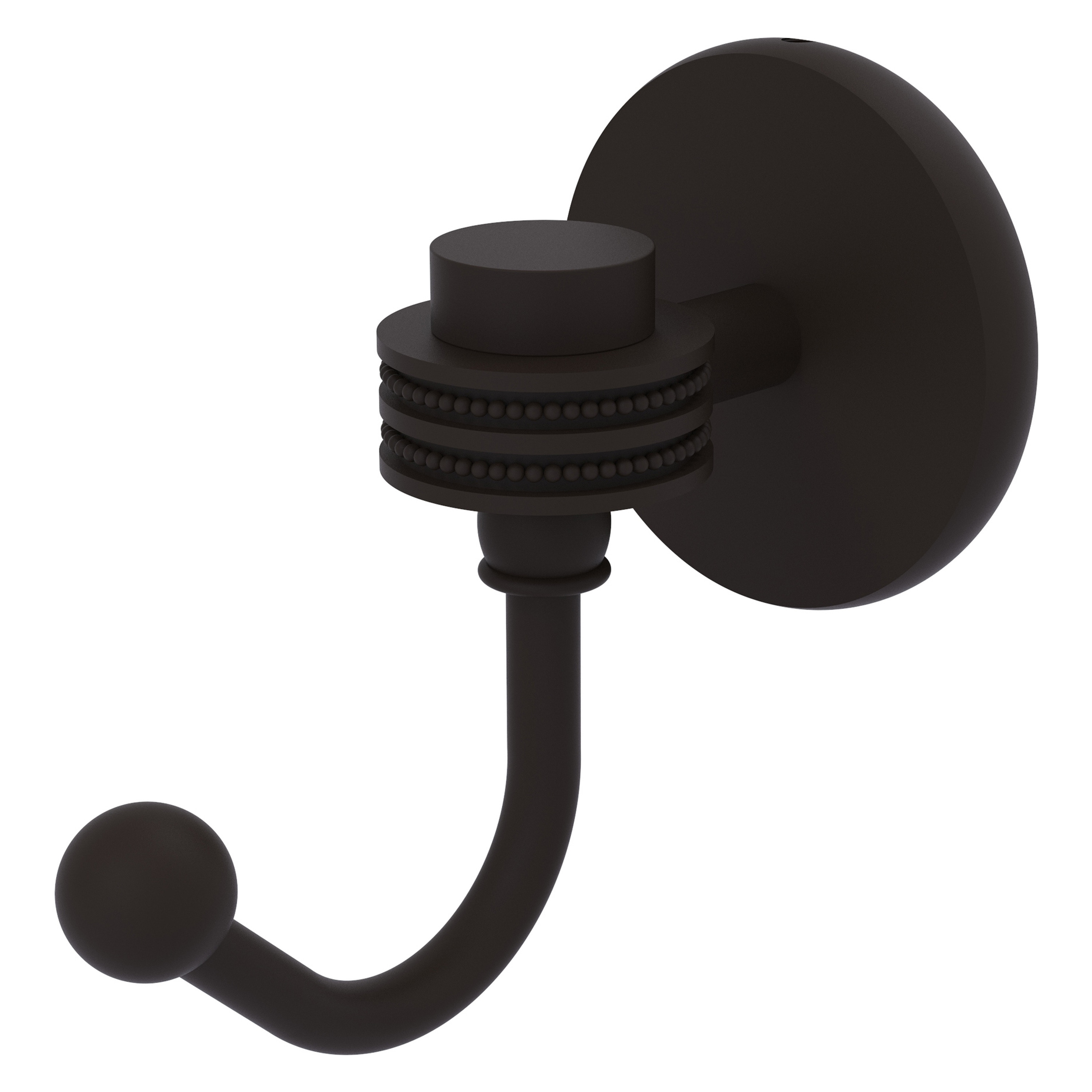 Gancho de Montaje en Pared de Bronce Frotado con Aceite de Orbit One de Allied Brass, Satélite de Bronce de una sola Percha para Toallas
