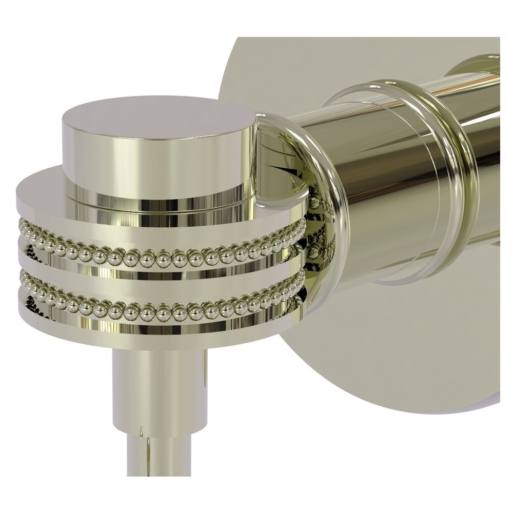 Percha de toalla de pared individual de níquel pulido marca Allied Brass Continental