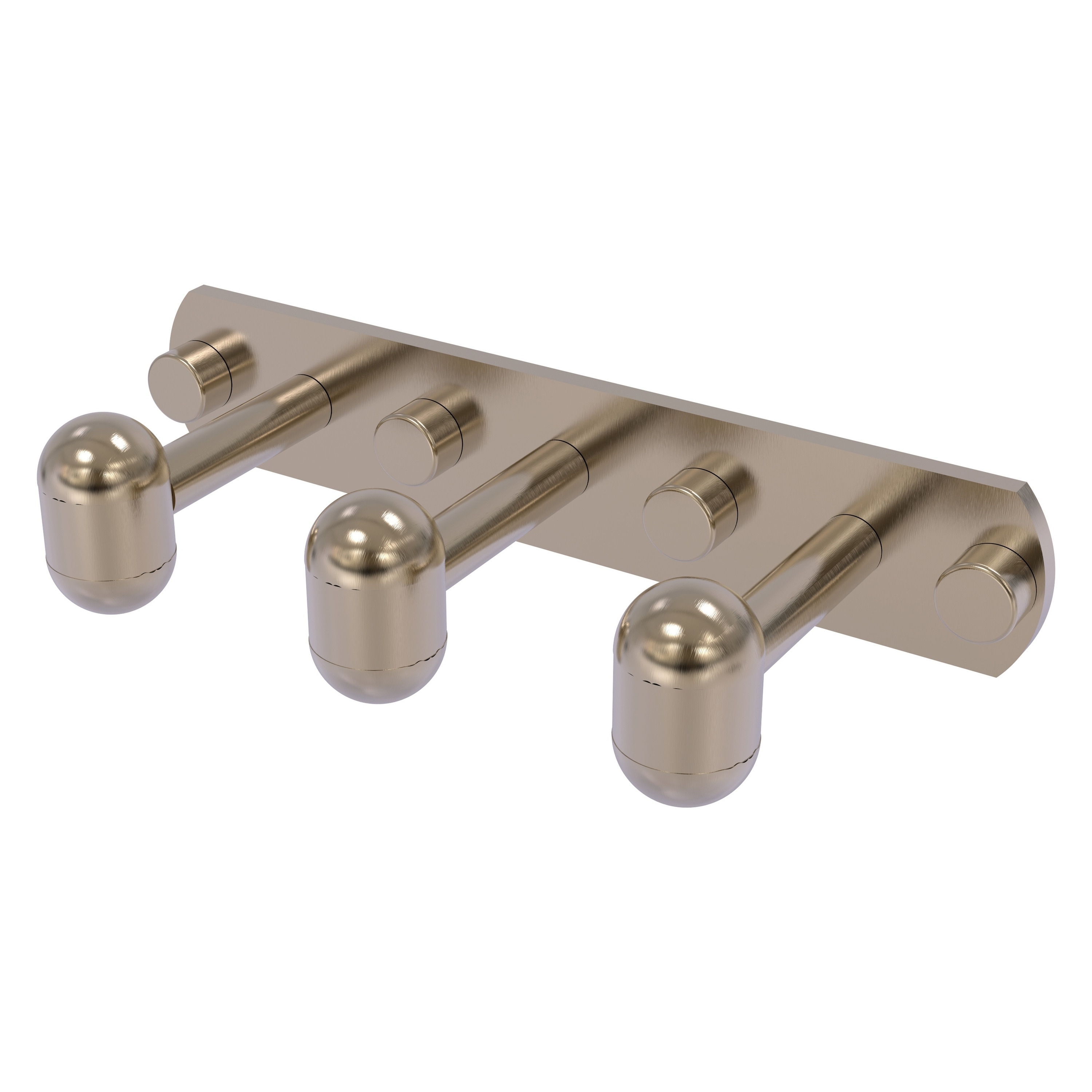 Colgador de toallas de pared con triple gancho en latón antiguo Tango.