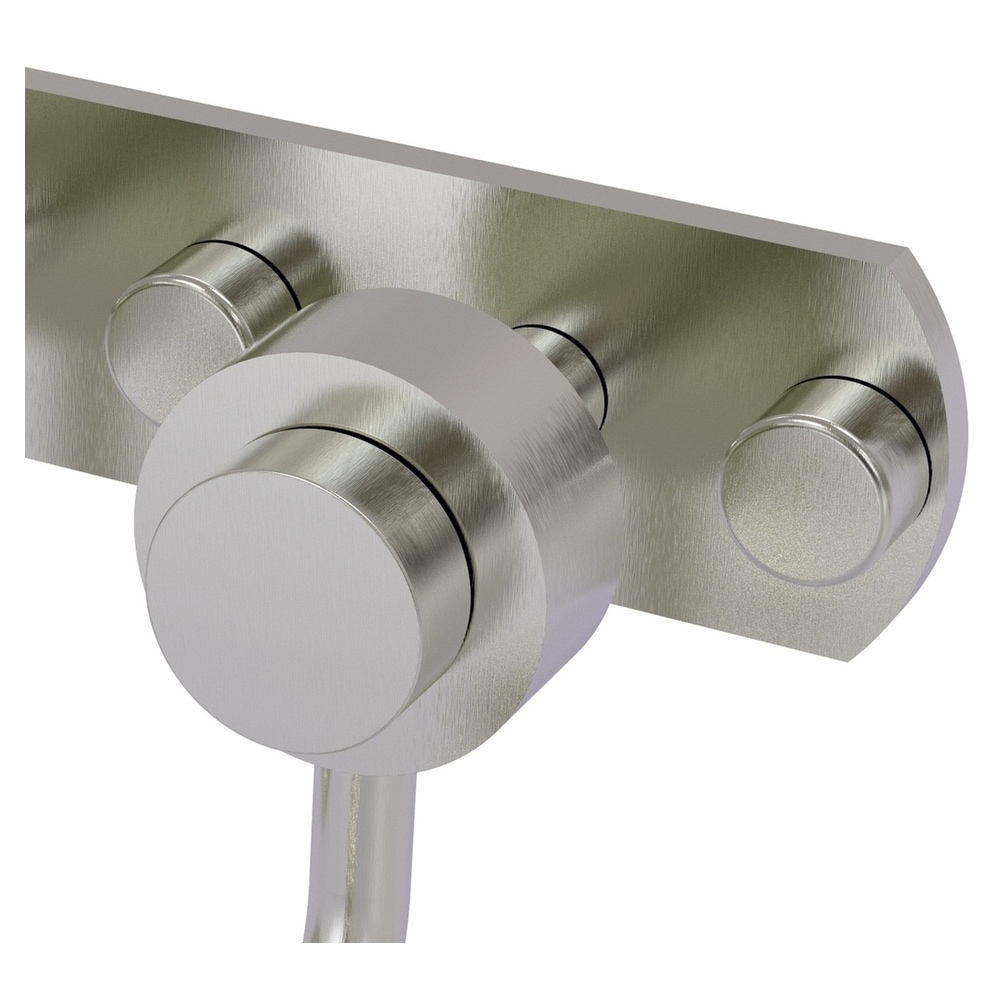 Colgador de Toallas de Pared con Triple Gancho en Níquel Satinado, Serie Mercury de Allied Brass
