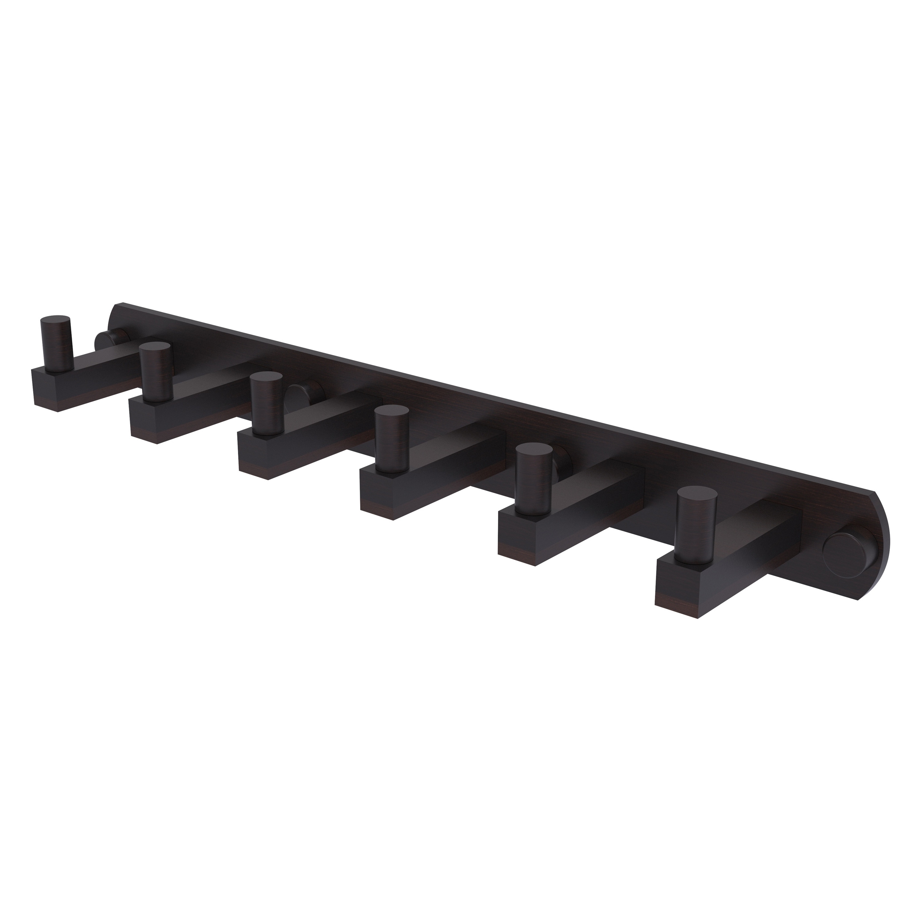 Percha para toallas montada en la pared de 6 ganchos en bronce veneciano Montero.
